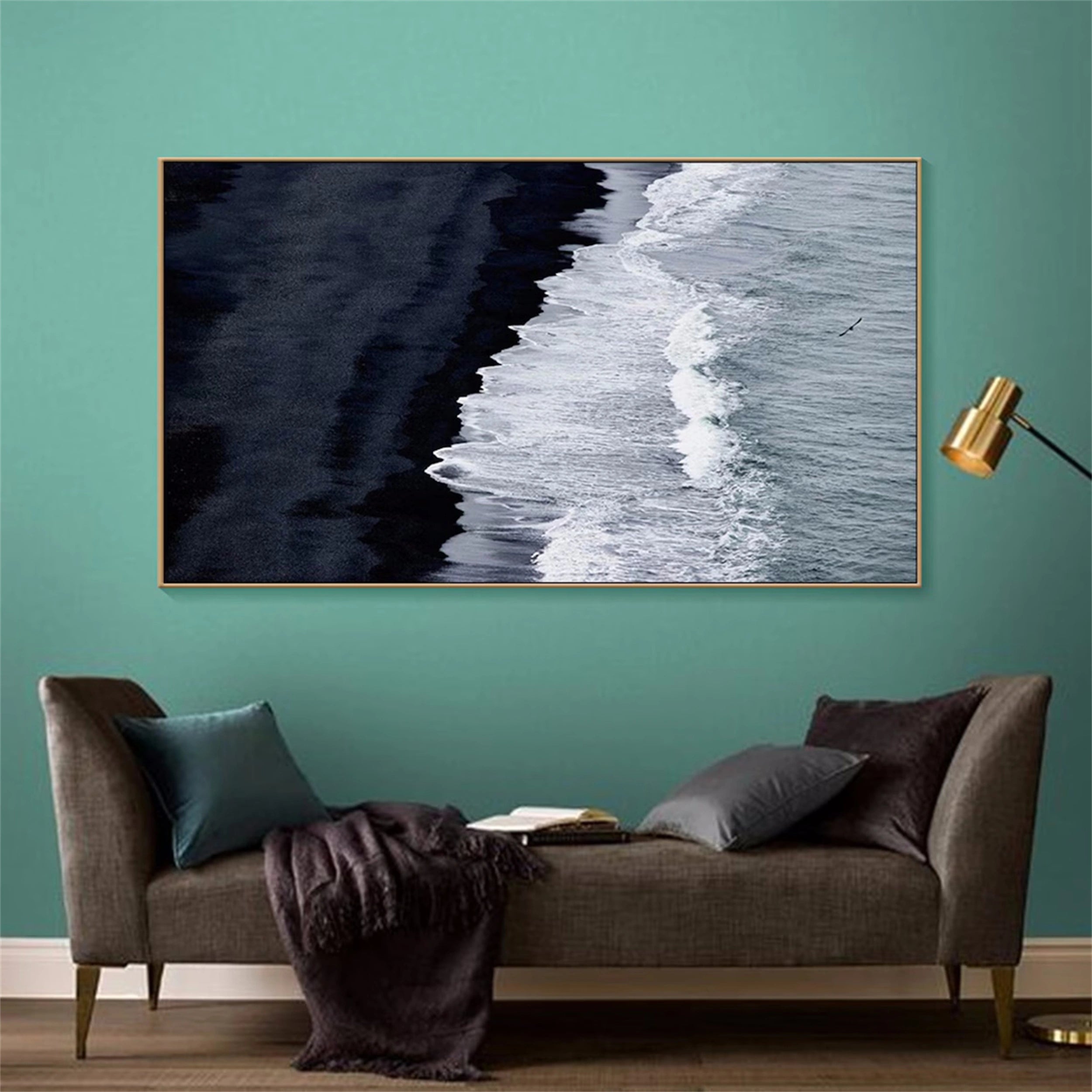 Modern Black and White Textured Minimalist Wall Art Print #MZ056 - Perfect for Living Room, Bedroom & Office Decor