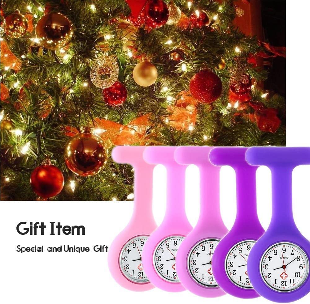 Glow in the Dark Nurse Watch Brooch - Medical Fob Watch for Nurses, Doctors & Paramedics - Perfect for Night Shifts & Emergency Healthcare Scenarios