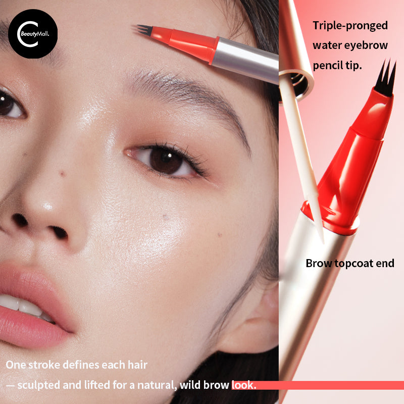 Judydoll Orange Label 2-in-1 Waterproof Eyebrow Pencil & Brush - Long Lasting Natural Brow Makeup for Daily Use & Special Occasions