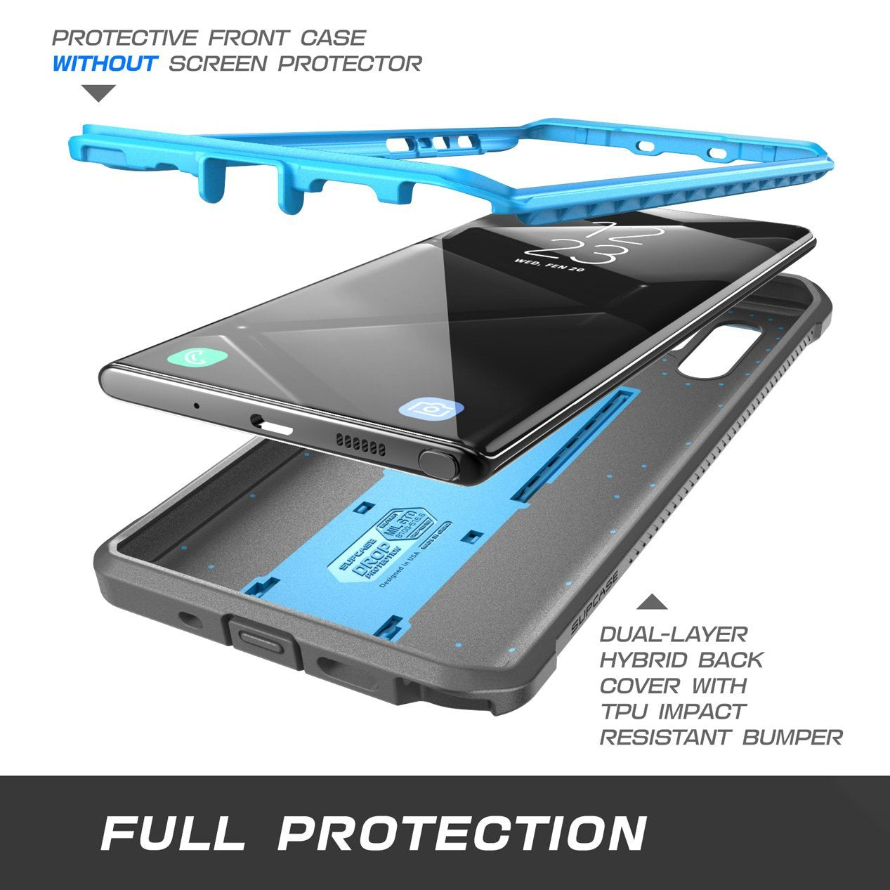 Samsung Galaxy Note 10 Case - Unicorn Beetle Pro Rugged Protective Cover with Full Body Protection (Blue) - Shockproof & Drop Proof for Outdoor, Work & Daily Use