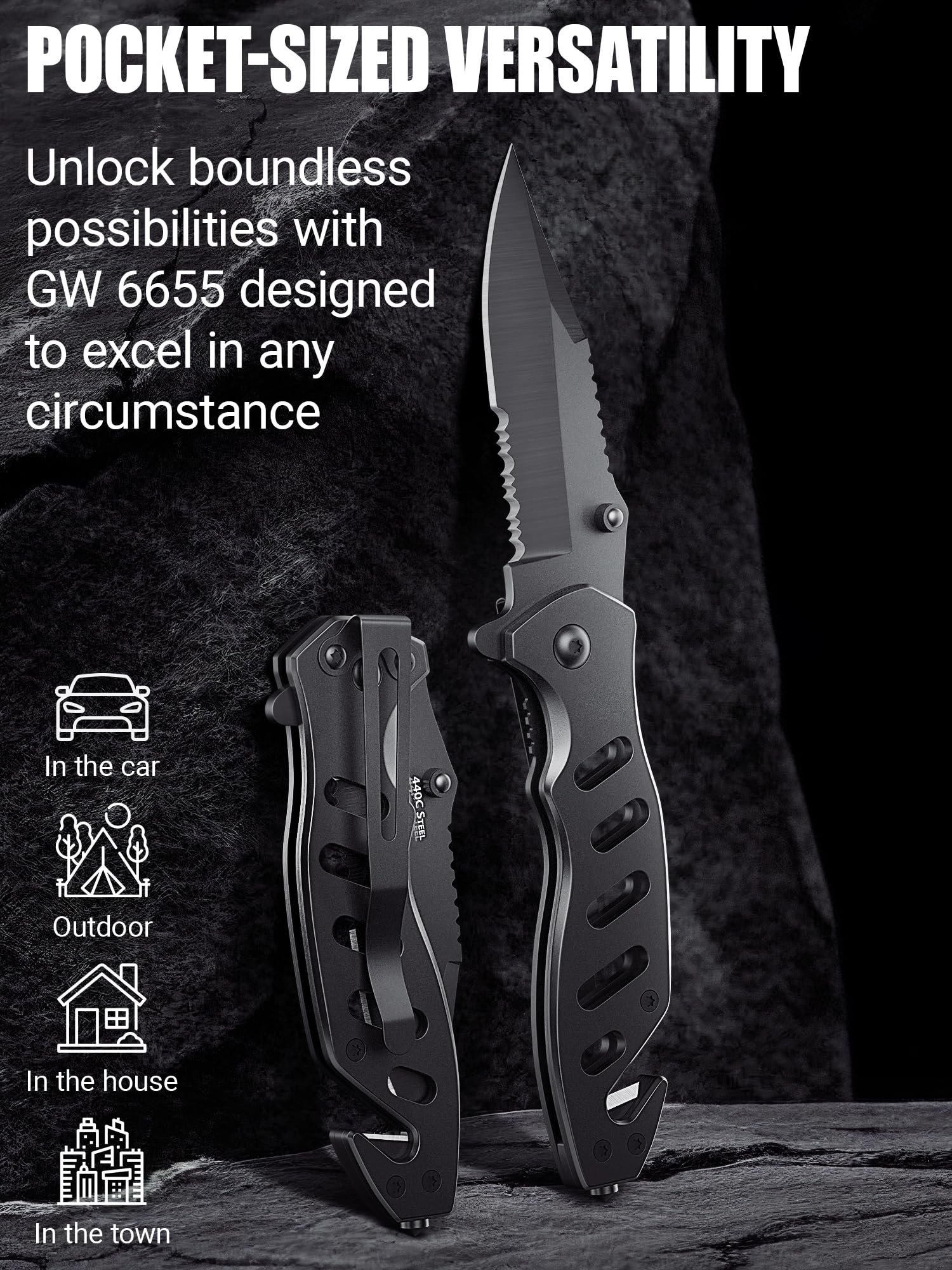 Tactical Folding Knife with 2.68