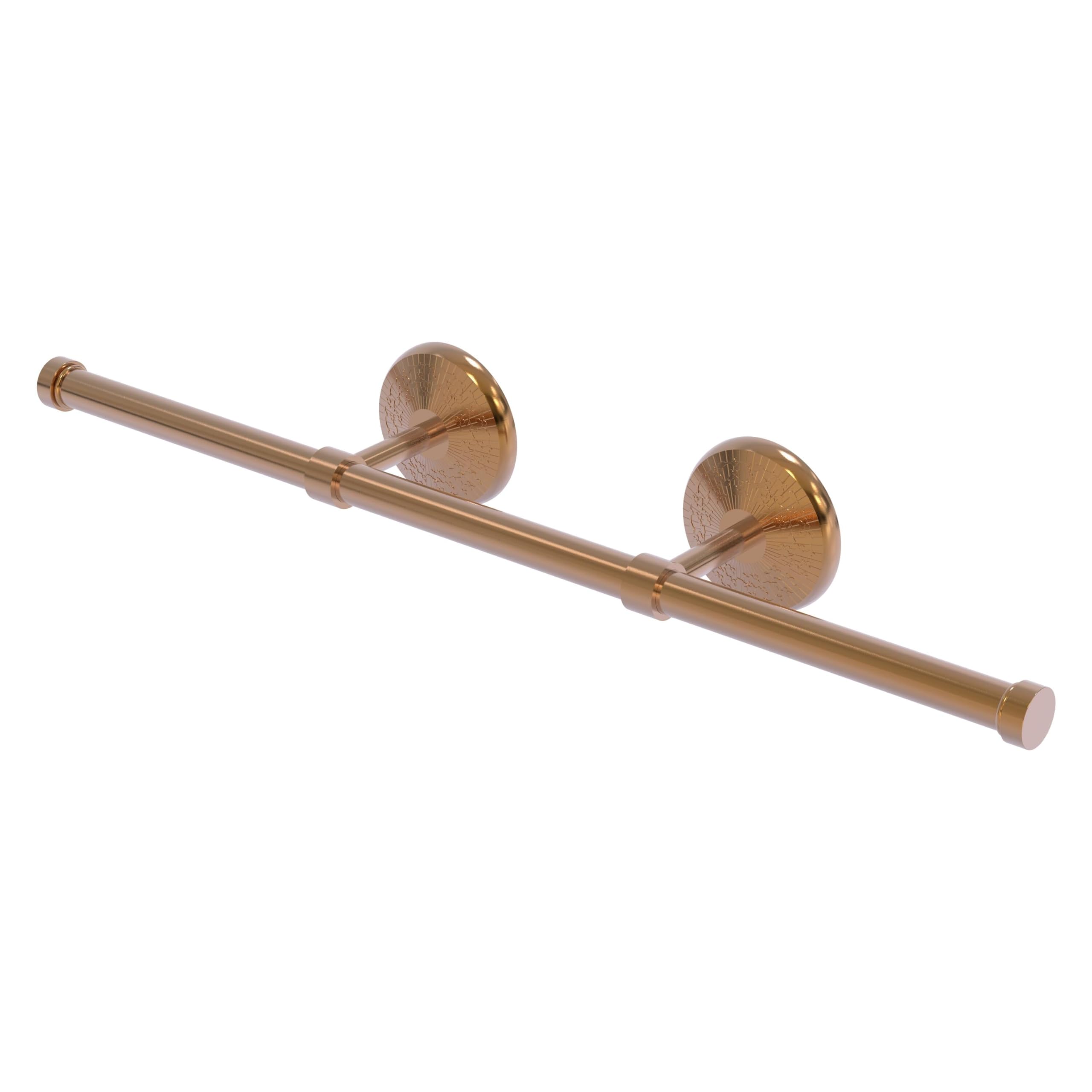 Allied Brass MC-GT-3-BBR Monte Carlo Collection Brushed Bronze Wall Mounted Horizontal Guest Towel Holder - Perfect for Bathrooms, Powder Rooms & Guest Suites