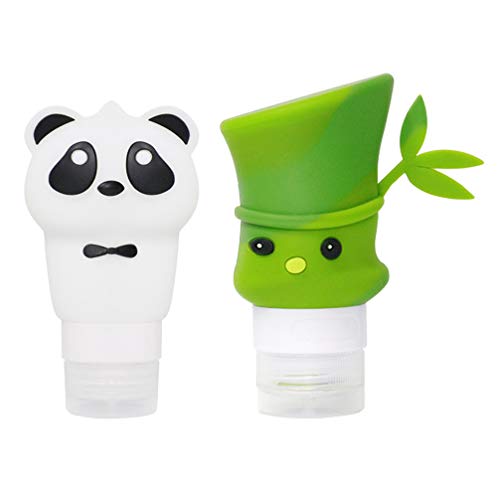 KESYOO 2-Pack Silicone Travel Bottles - Leakproof Refillable Cosmetic Containers for Lotion, Shampoo & Toiletries | Portable Toiletry Bottles for Home, Outdoor & Travel Use
