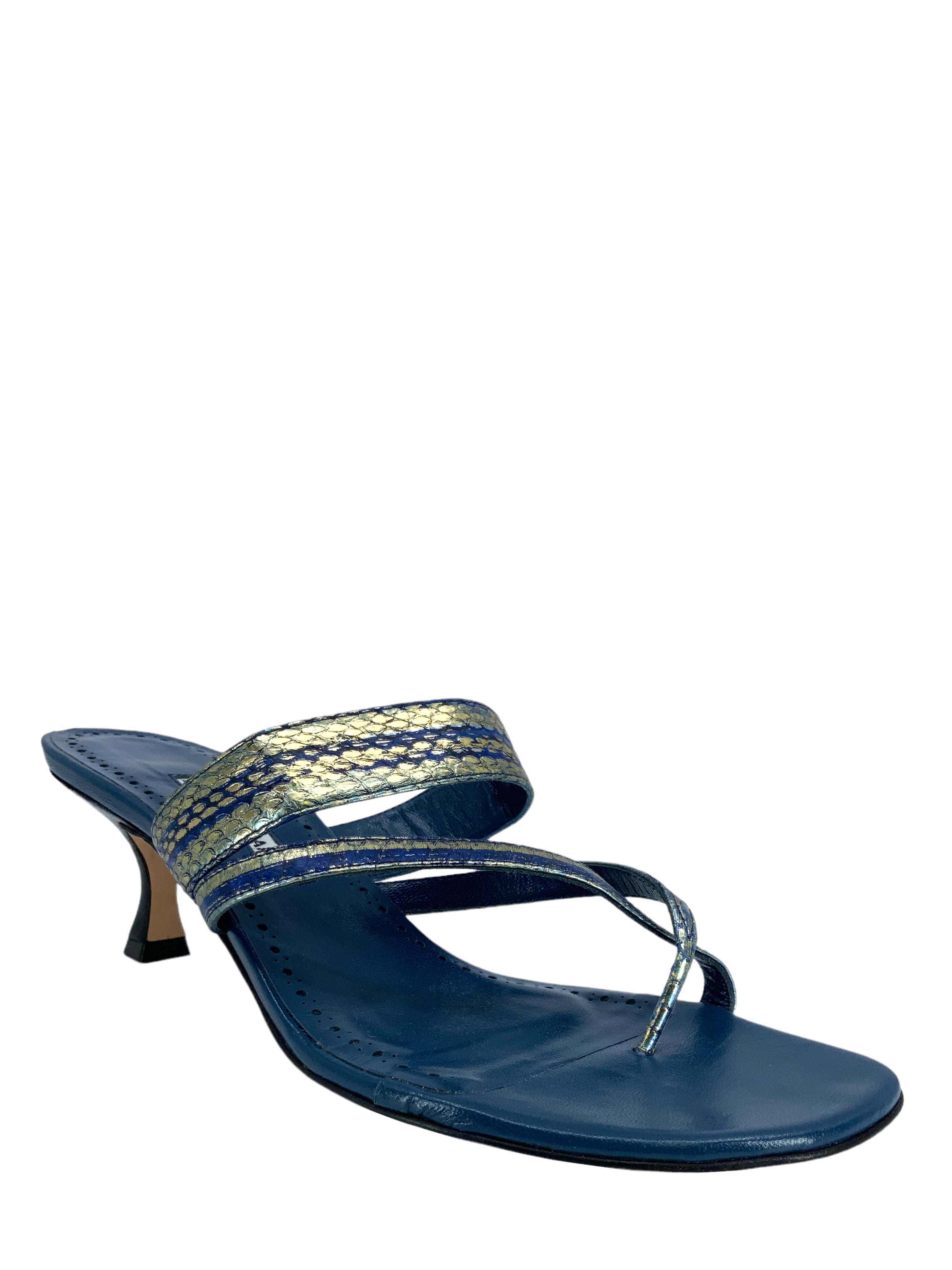 Manolo Blahnik Susa Python Thong Sandals for Women - Size 9 | Luxury Designer Heels for Weddings, Parties & Summer Outfits