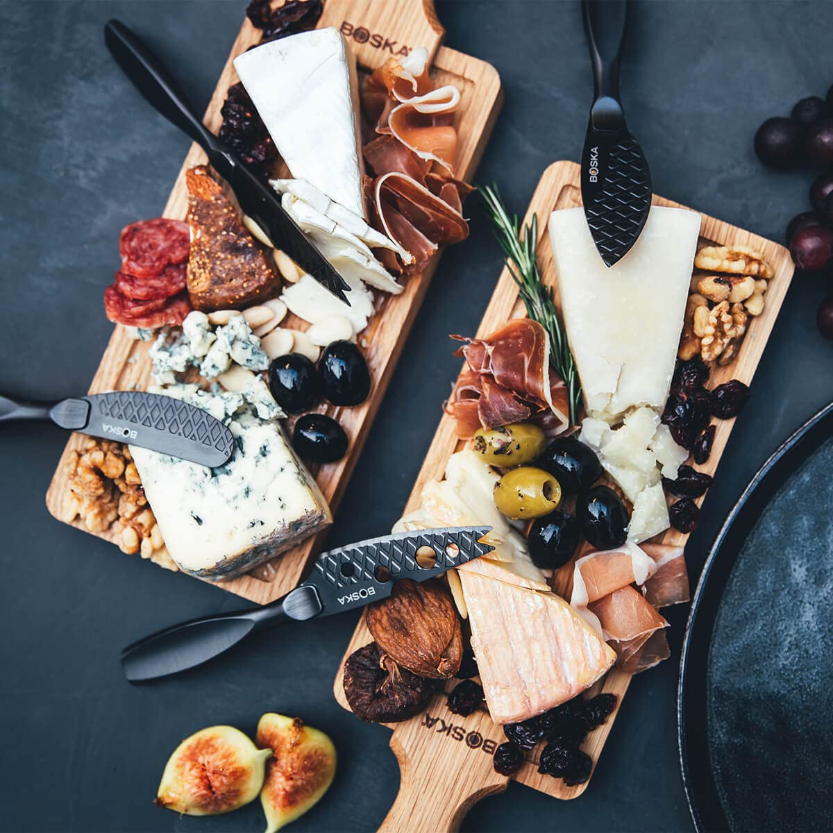 BOSKA Premium Stainless Steel Cheese Knife Set - Monaco Series for Hard & Soft Cheeses - Multi-Functional Cheese Slicer & Server - Non-Stick Silver Dishwasher Safe Blades - Perfect for Charcuterie Boards, Wine Pairings & Gourmet Kitchen Use