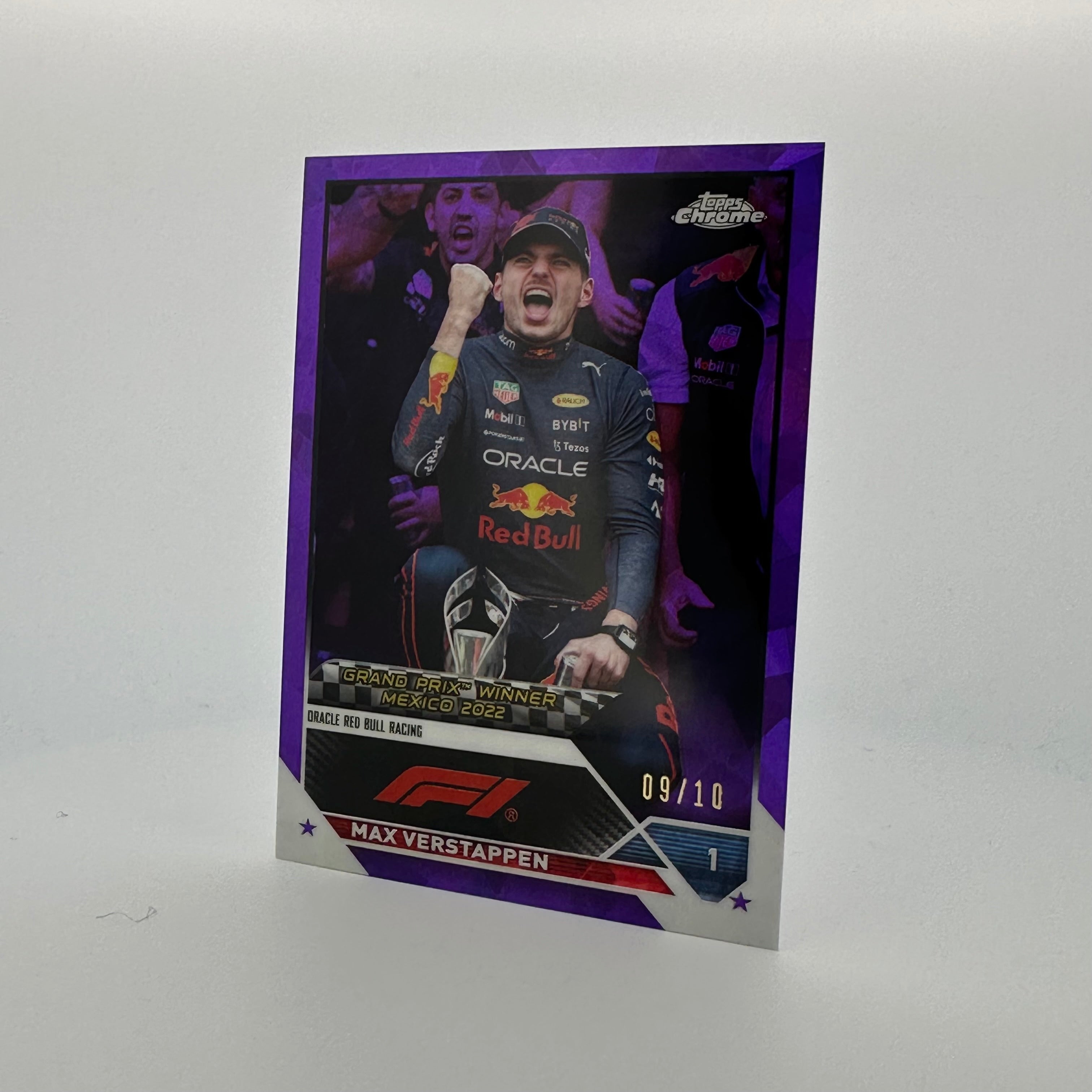 2023 Topps Chrome Sapphire Max Verstappen #163 Purple 9/10 - Rare F1 Racing Card for Collectors & Fans - Perfect for Trading, Display & Investment