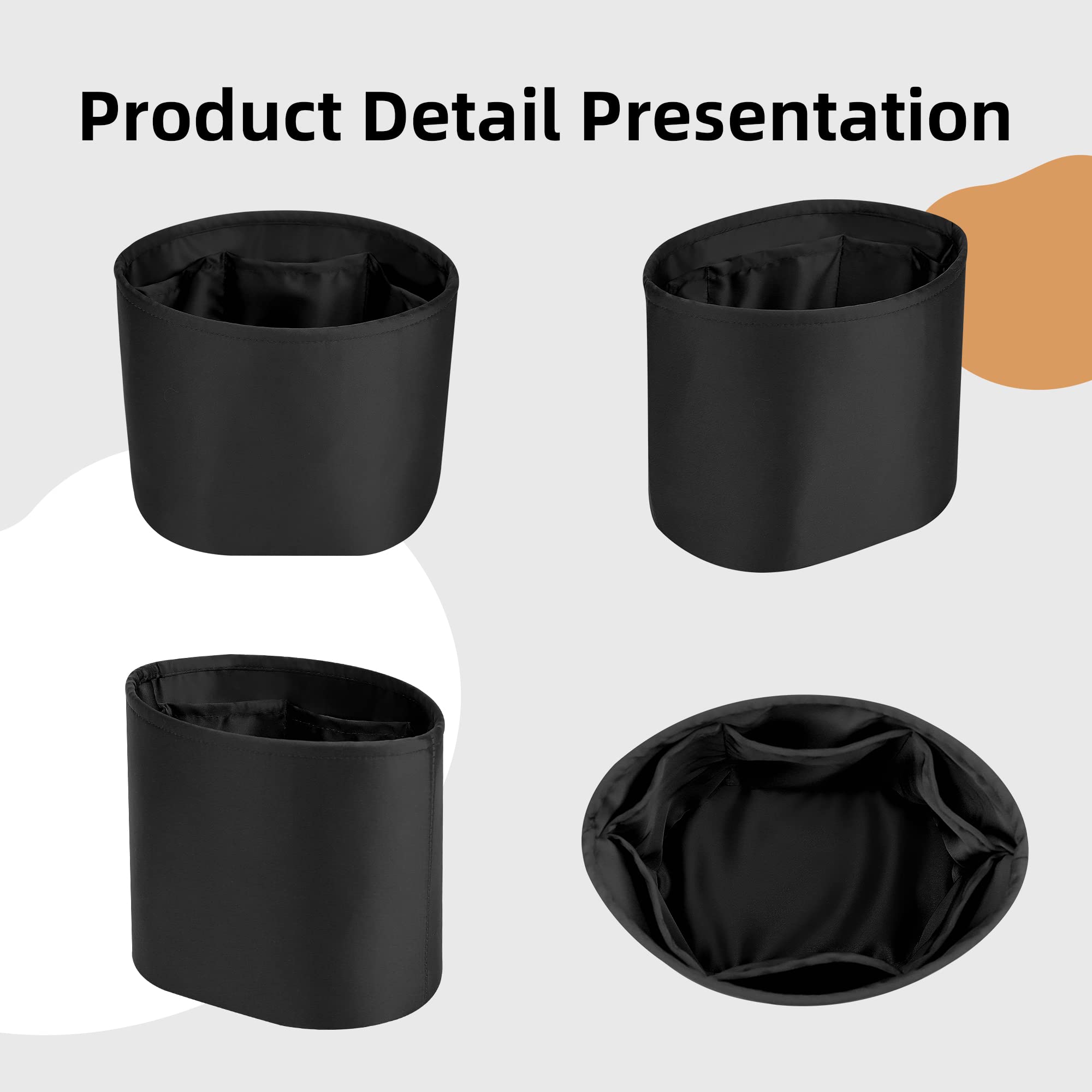 DGAZ Luxury Silk Purse Organizer Insert for Hermes In The Loop 18/23 Bags - Black Handbag Shaper Tote - Perfect for Travel, Work & Everyday Use