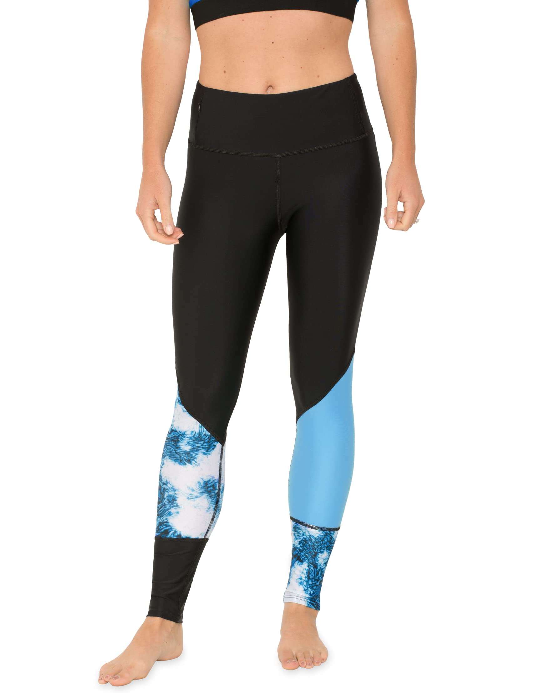 Tuga Women's UPF 50+ Swim Leggings - High Waisted Quick Dry Swimwear with Sun Protection - Made in USA - Perfect for Beach, Pool & Water Sports