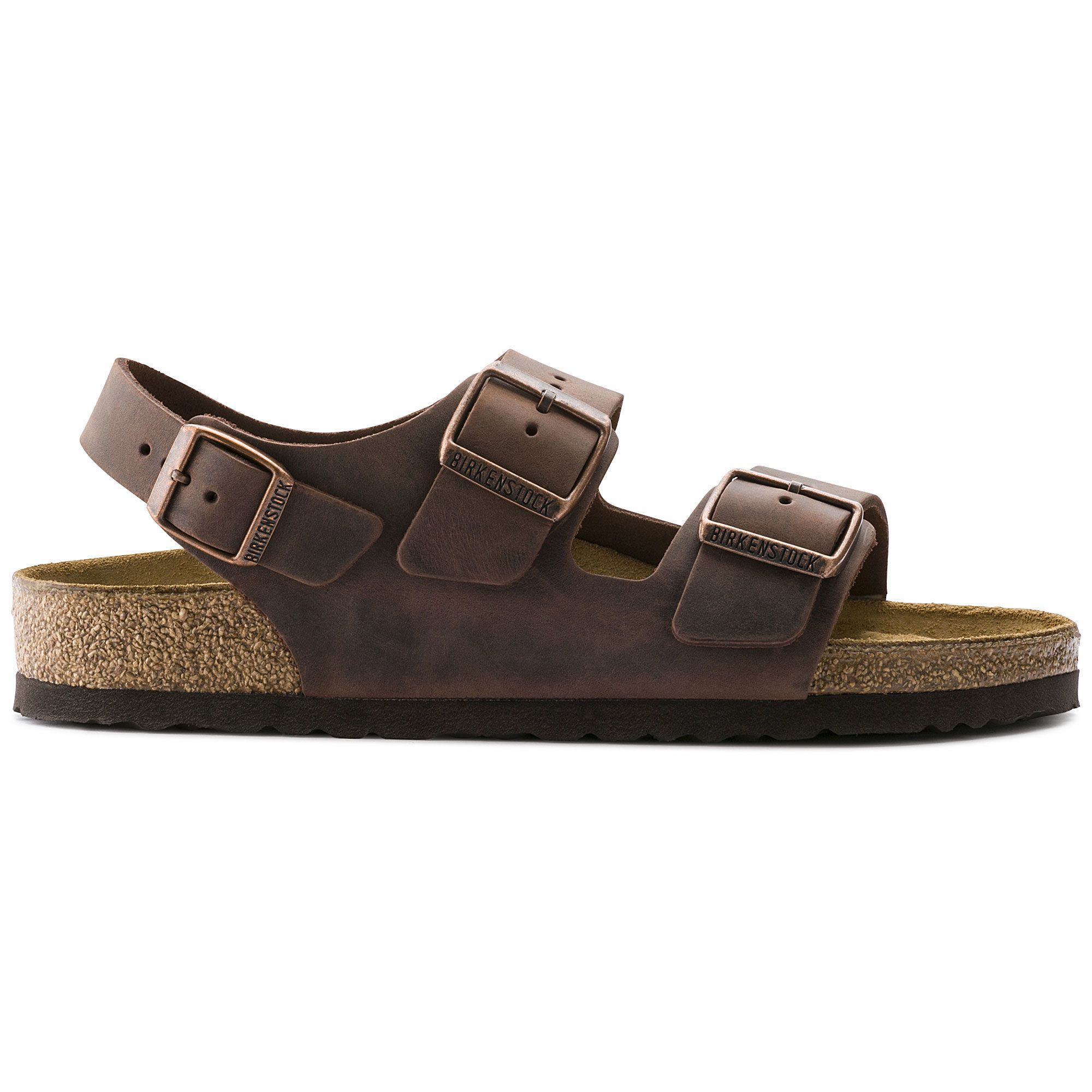 BIRKENSTOCK MILANO HABANA OILED LEATHER SANDALS - Unisex Comfort Footwear for Men & Women | Perfect for Summer, Beach, and Casual Outings