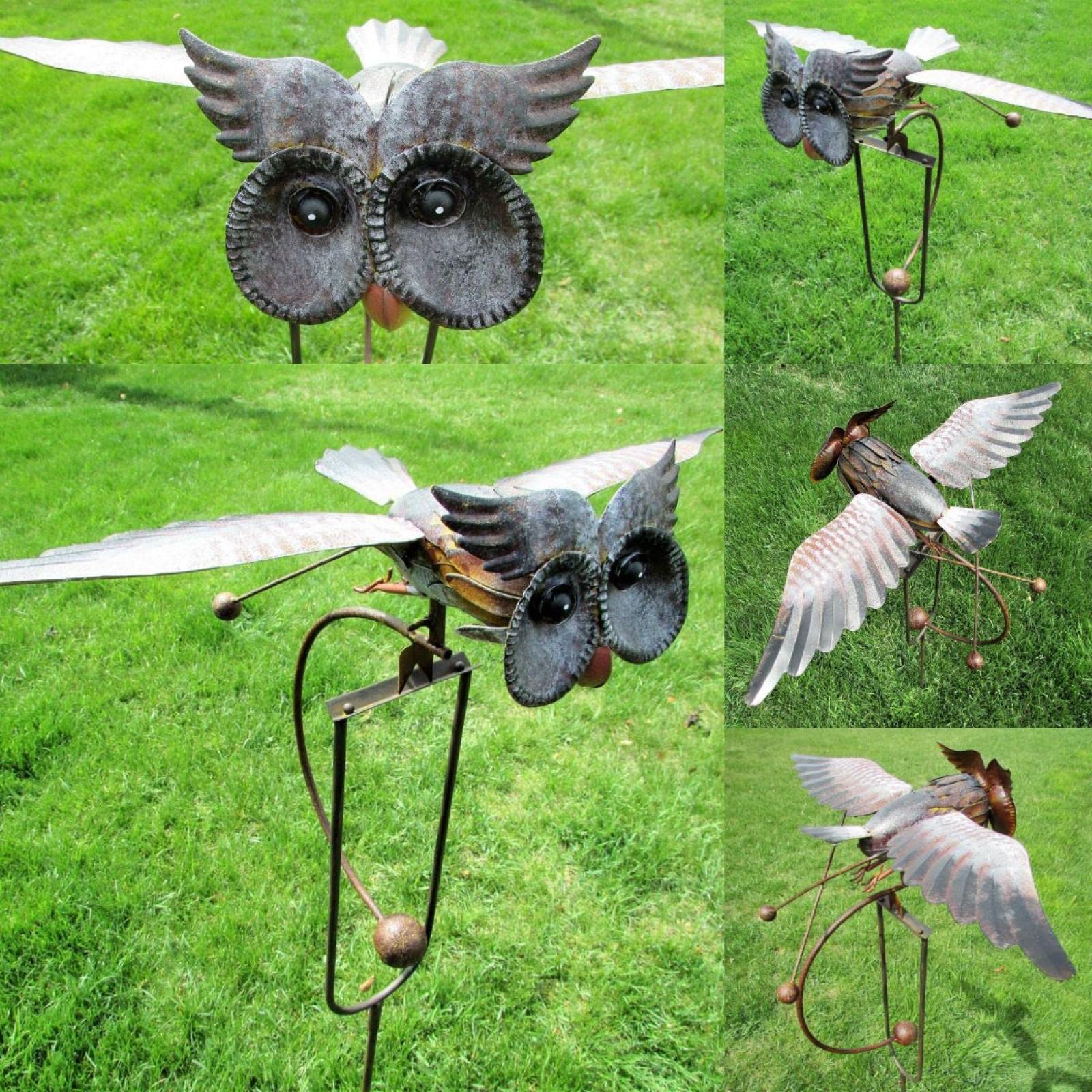 Realistic Metal Owl Garden Statue - Handcrafted Outdoor Decorative Bird Sculpture for Lawn, Patio & Yard | Perfect for Garden Decor, Bird Lovers & Nature-Themed Landscaping