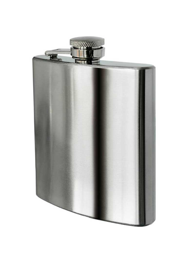 Rothco 645 8 oz Stainless Steel Hip Flask - Silver | Durable & Leak-Proof for Outdoor Adventures, Camping, and Travel