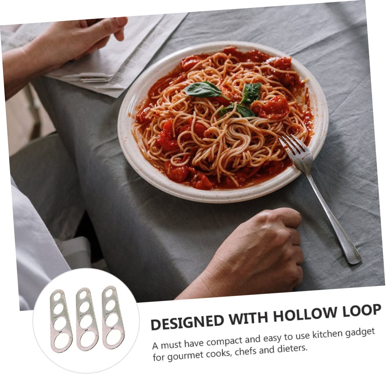 3-Piece Noodle Measuring Ruler Set - Spaghetti Portion Control Tool with 4 Holes - Perfect Kitchen Gadget for Measuring Pasta Portions | Ideal for Home Cooks, Restaurants & Meal Prep