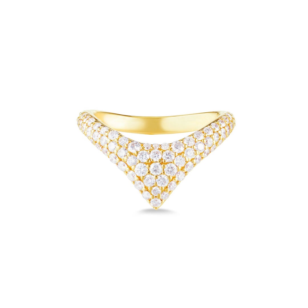 14K Gold Victory Ring for Women - Elegant & Durable Jewelry for Everyday Wear, Gifts & Special Occasions
