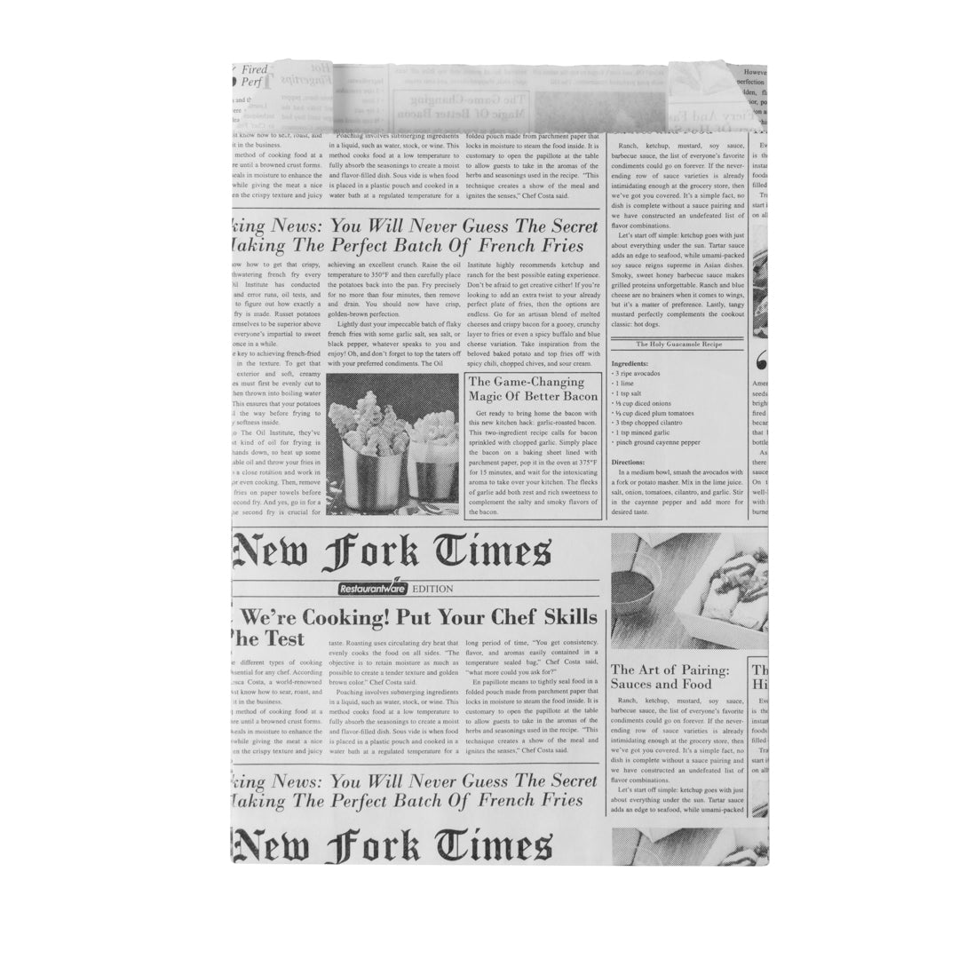Eco-Friendly Newsprint Paper French Fry & Snack Bags - 4.25