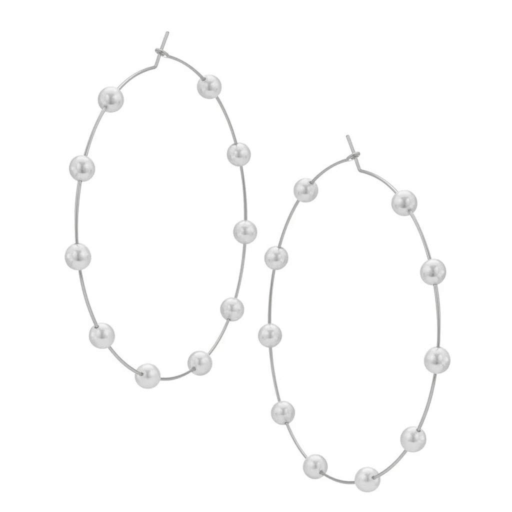 1 Pair Fashion Women's Pearl Dangle Earrings - Big Statement Pearl Drop Earrings for Women - Elegant & Stylish Jewelry for Parties, Weddings & Date Nights