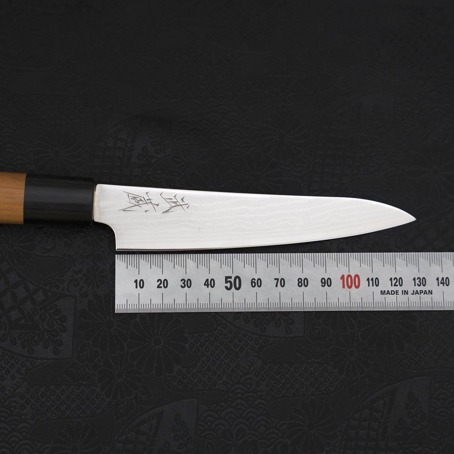 VG-10 Damascus Steel Petty Knife 130mm with Cherry Wood Handle - Perfect for Slicing, Peeling & Precision Cutting in Home Kitchens