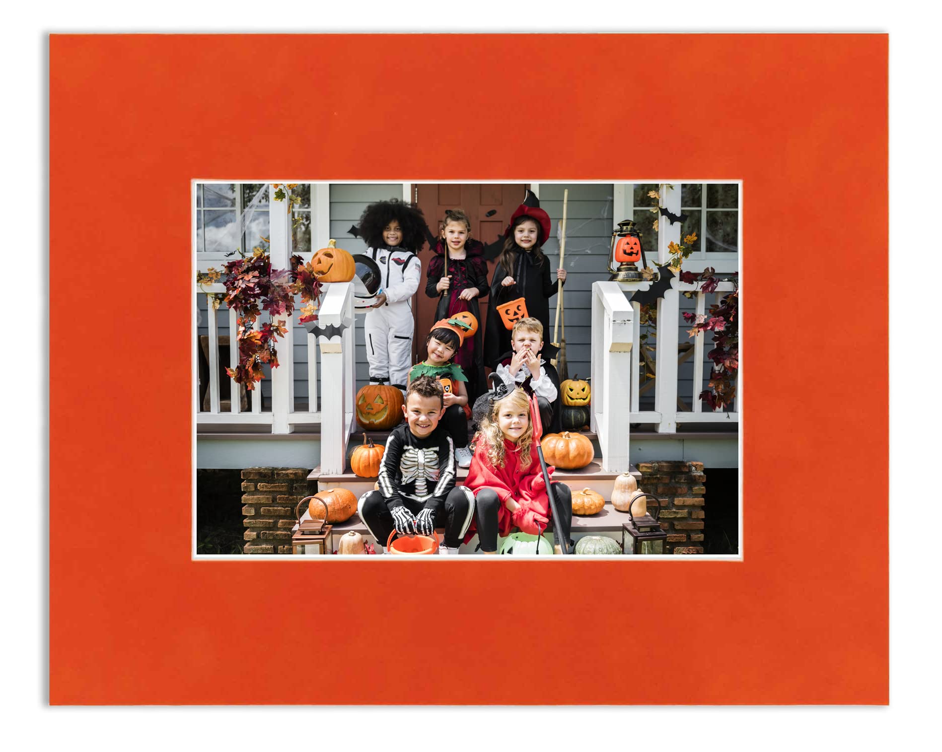 20x28 Acid-Free Orange Suede Precut Matboard with Backing Board - Bevel Cut for 14x24 Photos - 4-Ply Thickness - Includes Crystal Clear Self-Seal Photo Mat Bag - Perfect for Picture Framing, Art Displays, and Photo Preservation