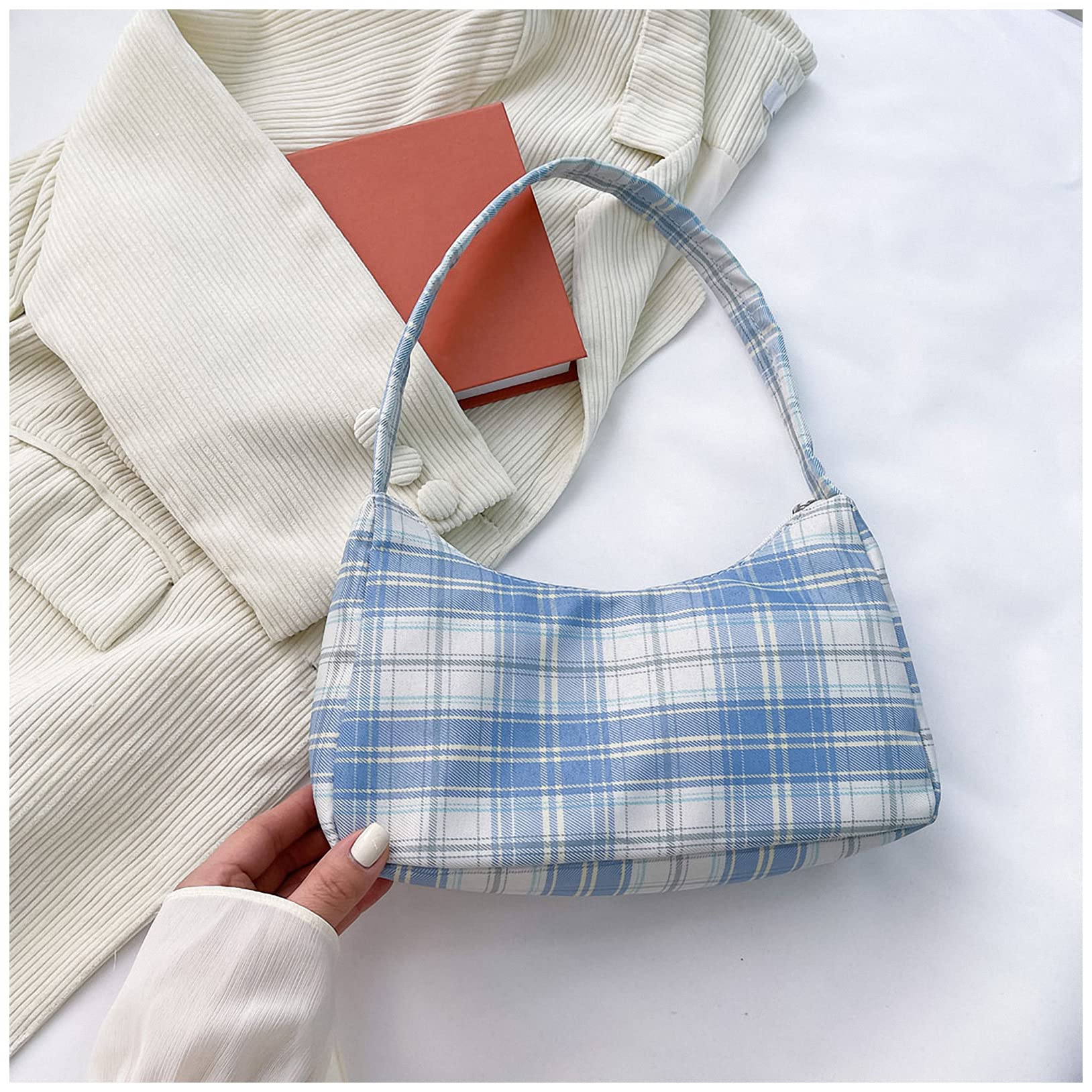 Dawery Plaid Print Crossbody Bag for Women - Stylish Cloth Shoulder Purse, Casual Handbag & Daily Clutch Pouch | Perfect for Shopping, Travel & Everyday Use