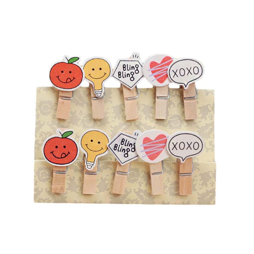 DOITOOL 50PCS Mini Wooden Photo Clips - Small Craft Clothespins for Scrapbooking, Artwork Display, Bulletin Boards & DIY Decoration - Perfect for Home, Office & Gift Giving