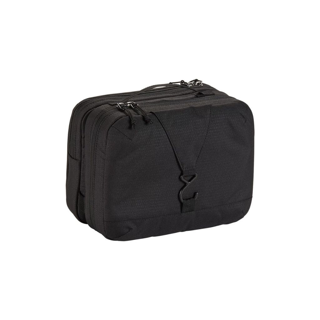 Eagle Creek PACK IT™ REVEAL Tri-Fold Toiletry Kit - Water-Resistant Travel Organizer for Toiletries & Cosmetics | Perfect for Air Travel, Camping & Business Trips | Black