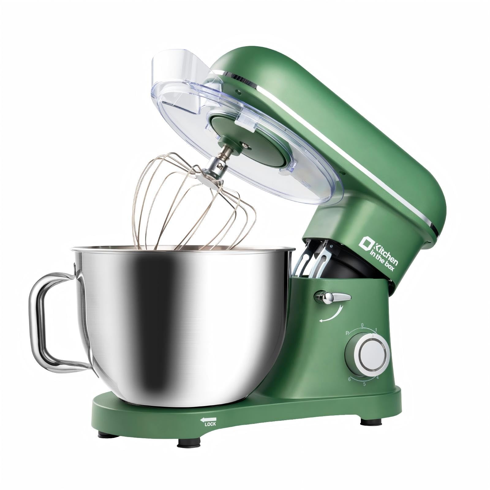 900W 8.5QT Stand Mixer - 6-Speed Electric Kitchen Mixer with Egg Whisk, Dough Hook & Flat Beater - Large Capacity Food Mixer for Baking, Cooking & Meal Prep - Perfect for Home Bakers & Chefs (Green)