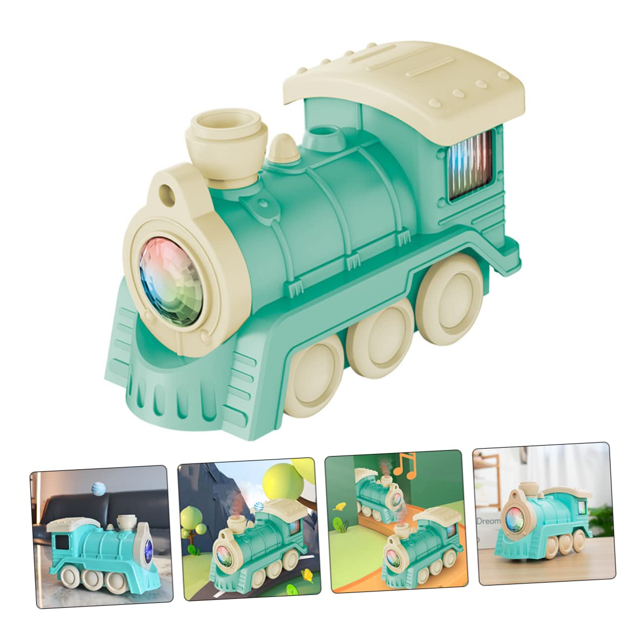 Toyvian 2-Piece Electric Train Set with Spray Function - Miniature Toy Train for Kids, Realistic Simulation Model Vehicle - Perfect for Birthday Gifts & Playroom Decor