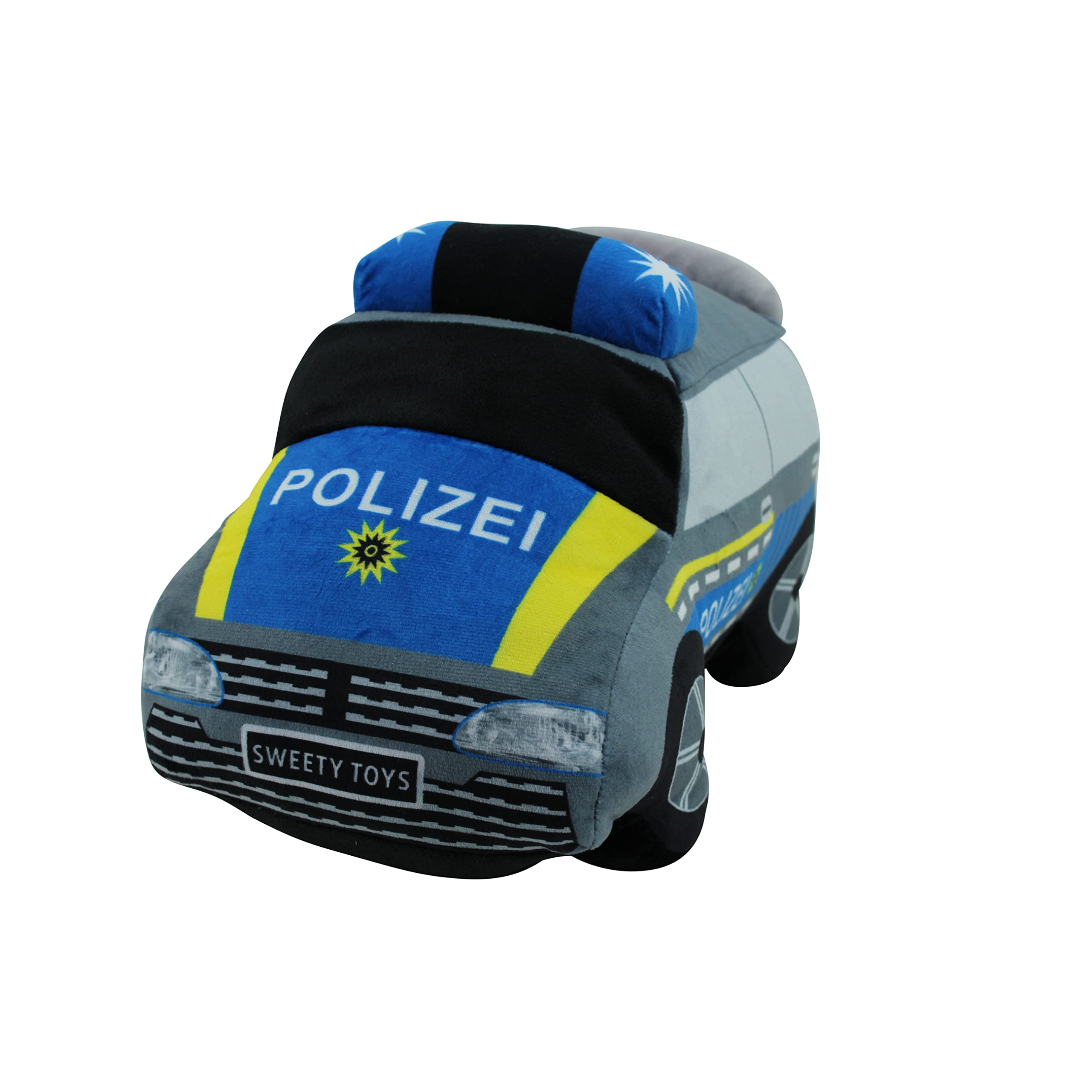 Sweety Toys 13784 Plush Police Car Stuffed Animal - Soft & Cuddly Police Toy for Kids, Perfect for Pretend Play, Gift for Boys & Girls, Nursery Decor, Birthday Present