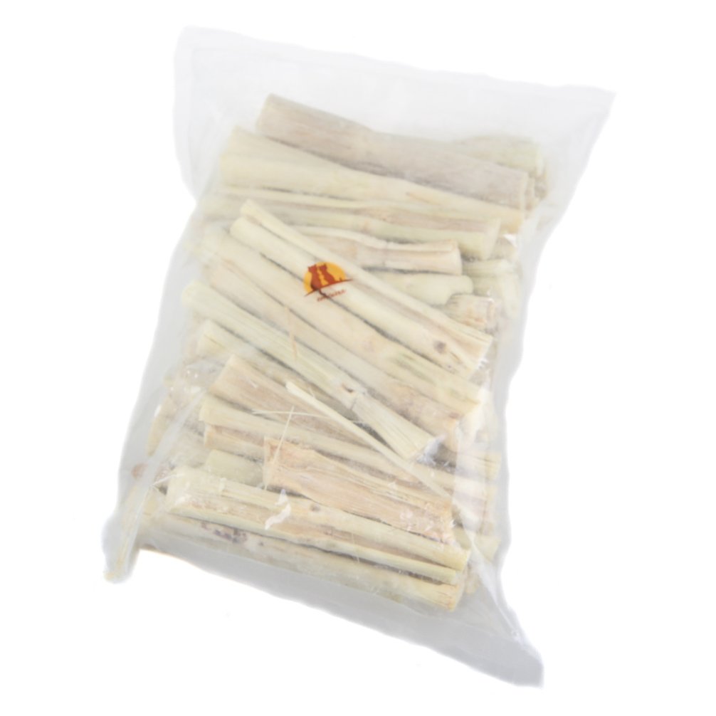 Natural Bamboo Stick Teeth Chewing Treats for Rabbits, Bunnies, Chinchillas, Guinea Pigs, Sugar Gliders & Small Pets (600g) - Healthy Dental Care & Stress Relief for Caged Animals
