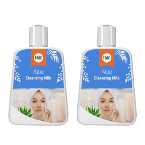 IMC Aloe Cleansing Milk for Face - Hydrating & Gentle Facial Cleanser (2-Pack) | Daily Skincare Routine for Dry & Sensitive Skin
