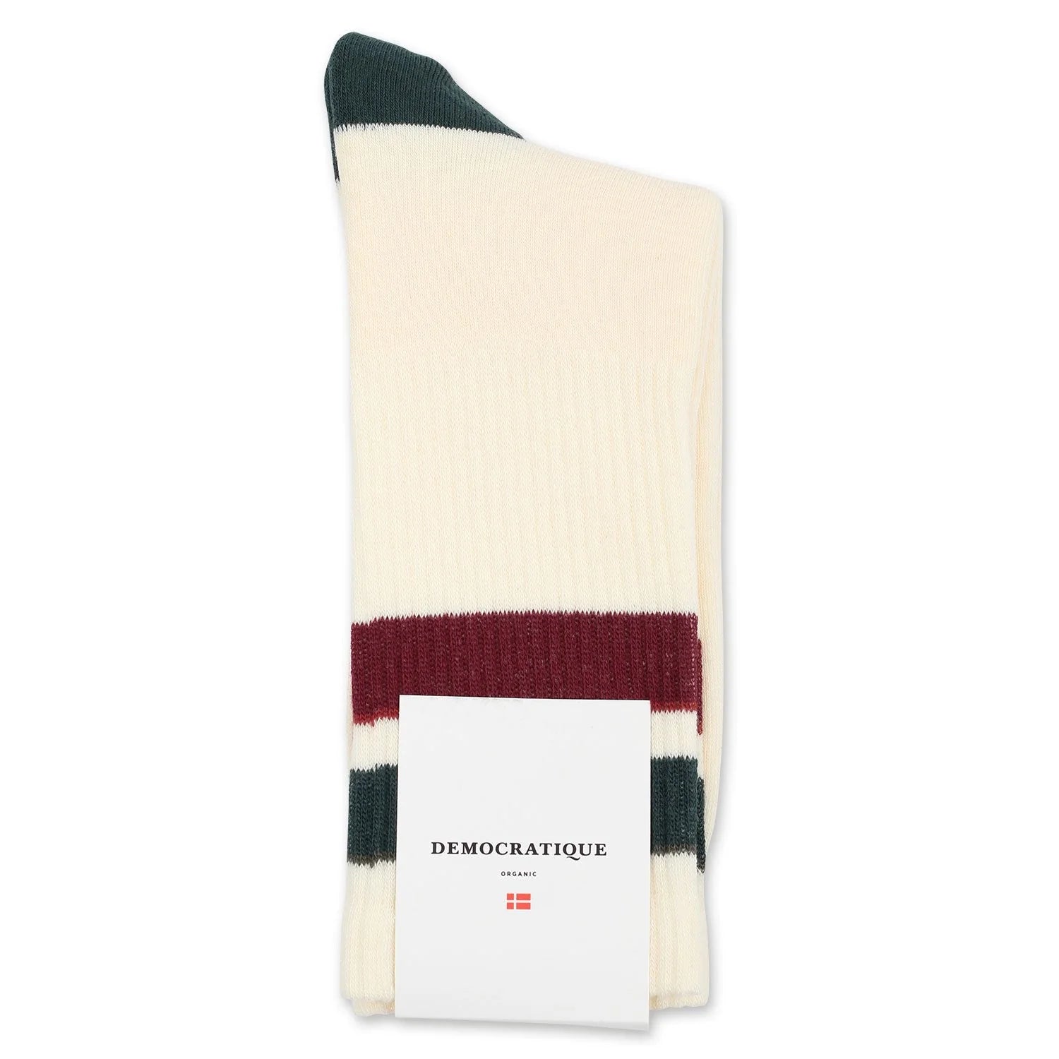 Classic Striped Athletic Socks - 5-Pack (Off White, Forest Green, Army, Red Wine, Light Rose) - Comfortable Sports & Casual Socks for Running, Gym, Workout & Everyday Wear