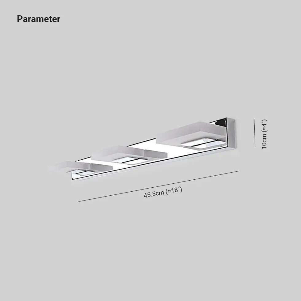 Square Dimmable LED Bathroom Wall Lights - Modern Vanity Mirror Lighting for Bathroom, Bedroom & Makeup Area - Energy Efficient & Waterproof