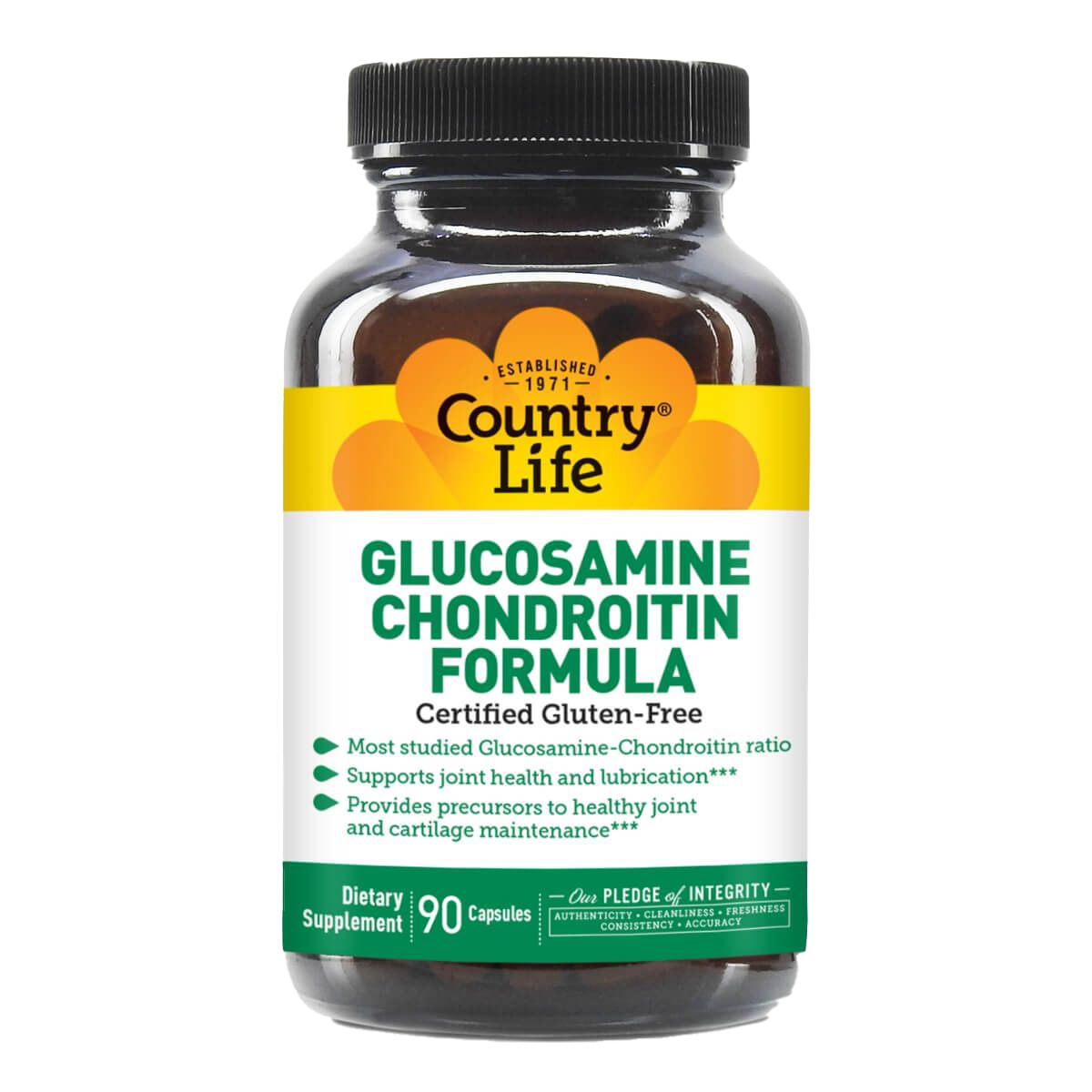 Country Life Glucosamine Chondroitin Formula 90 Capsules - Joint Support Supplement for Mobility & Flexibility - Ideal for Active Adults & Seniors