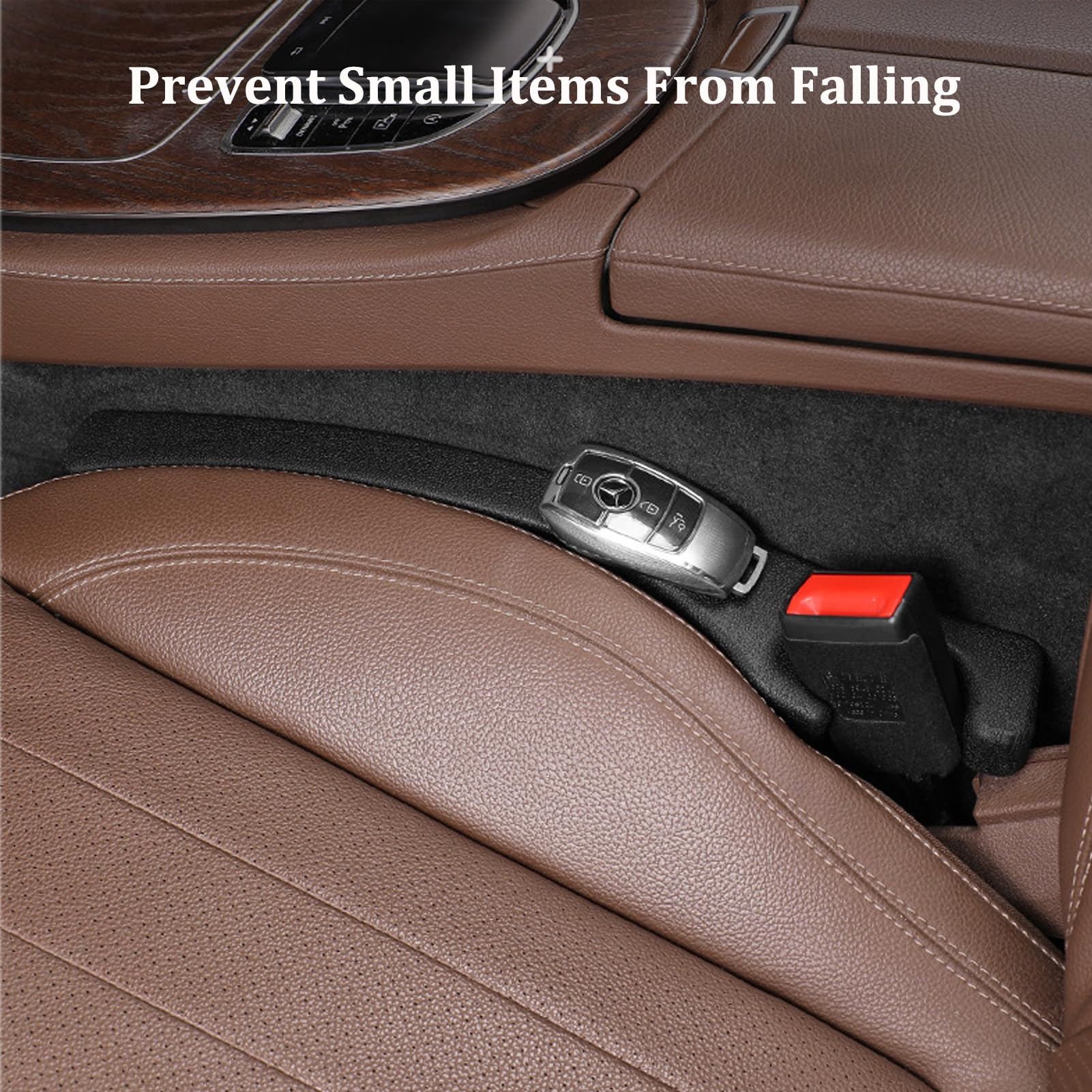 2 Pack Universal Car Seat Gap Filler - Premium Car Seat Gap Plug for SUV, Truck & Sedan | Interior Organizer to Prevent Phone, Wallet, Keys & Coins from Falling | Perfect for Road Trips & Daily Commutes