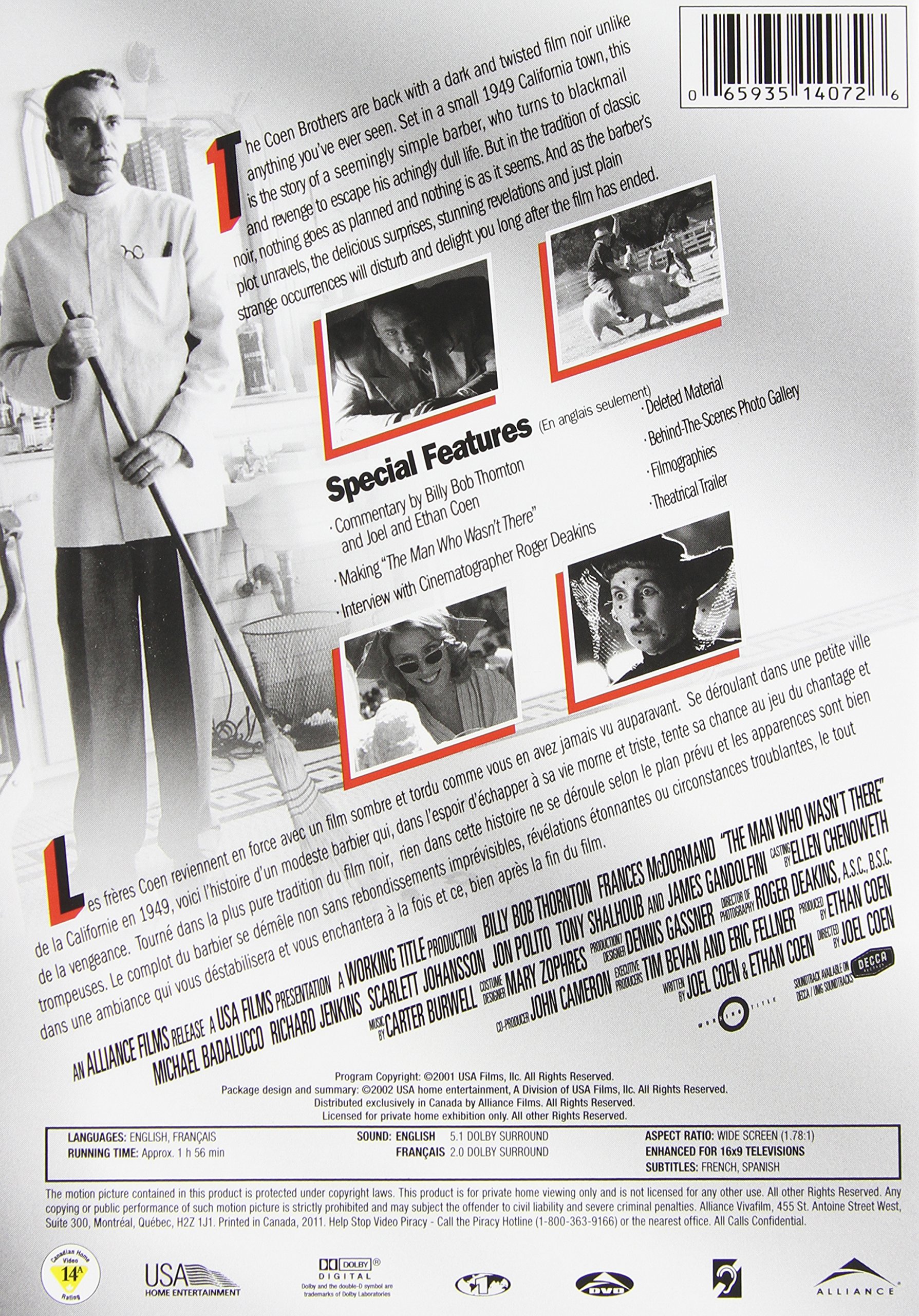 The Man Who Wasn't There (2001) - Crime Noir Thriller Movie | Classic Coen Brothers Film | Perfect for Film Noir Lovers & Movie Night