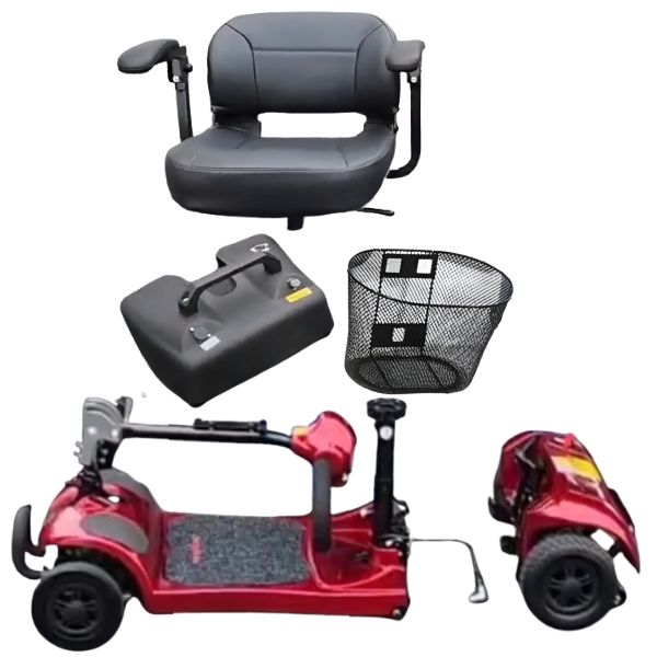 FreeRider USA FR Ascot 4 Wheel Mobility Scooter - Lightweight & Portable for Seniors & Adults - Perfect for Shopping, Travel & Outdoor Adventures