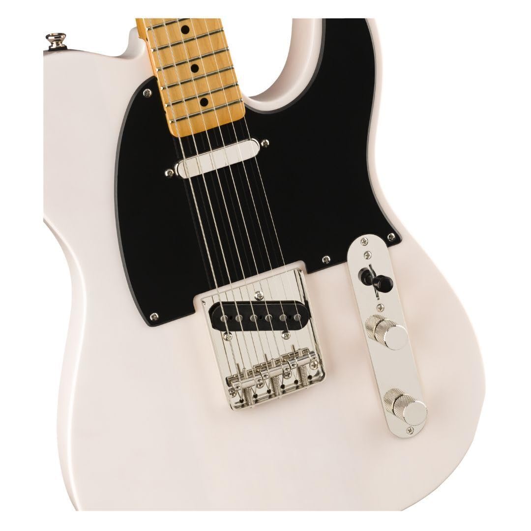 Squier Classic Vibe 6-String Solid Body Electric Guitar for Right-Handed Players - White Blonde Finish - Perfect for Beginners, Practice & Live Performances