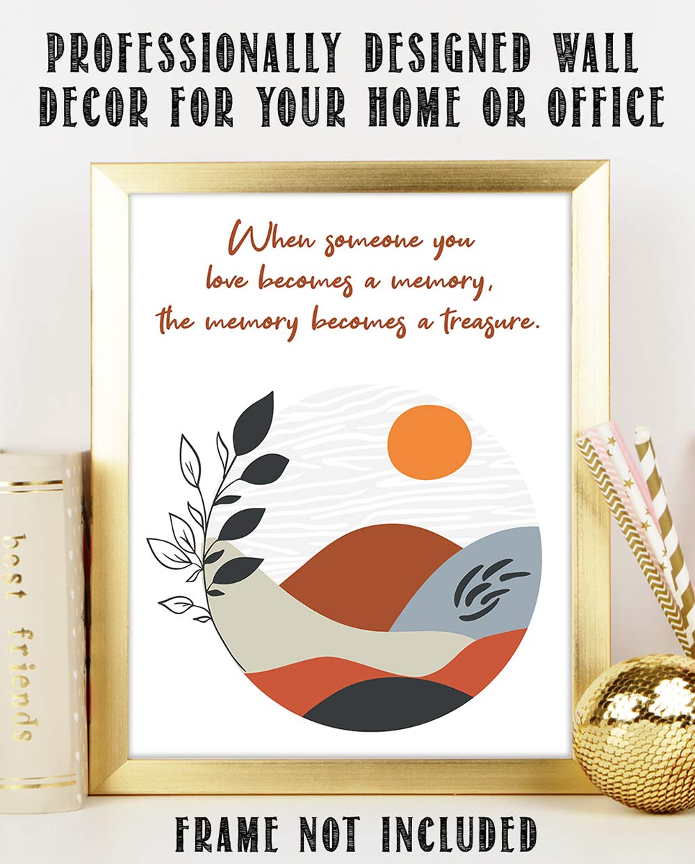 Inspiring Quotes Wall Art - Boho Sun Print 11x14, Motivational & Spiritual Decor for Home & Office