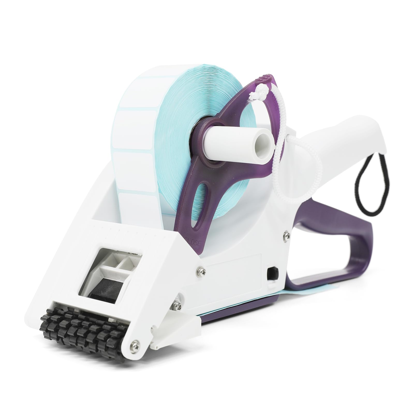 Hand-Held Round Bottle Label Applicator - Manual Labeling Machine for Square, Round & Curved Surfaces - Perfect for Cosmetic, Pharmaceutical & Food Packaging