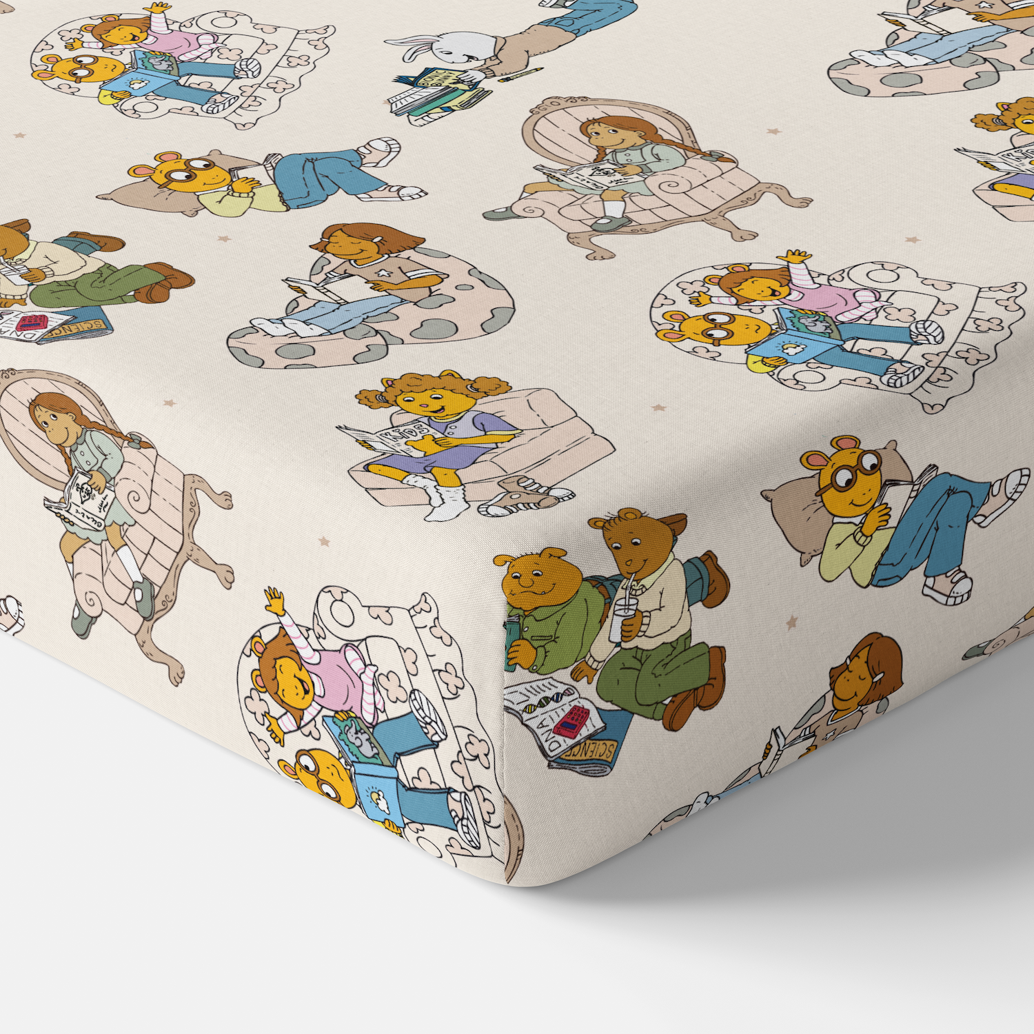 Arthur™ Little Readers Crib Sheet - Soft Baby Bedding for Nursery & Toddler Sleep | Perfect for Storytime, Naptime & Newborn Photo Shoots