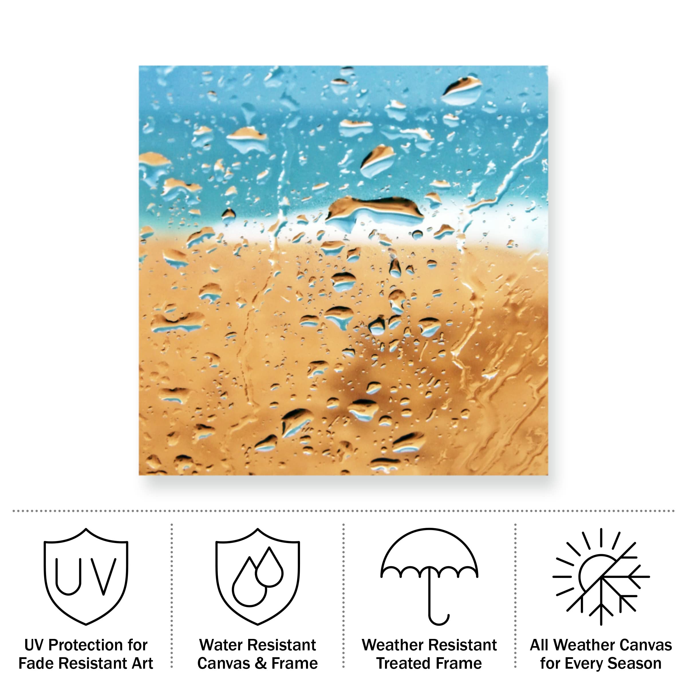 Beata Czyzowska 'Beach Abstract' Waterproof Outdoor Wall Art - Perfect for Patio, Garden, Poolside & Coastal Home Decor