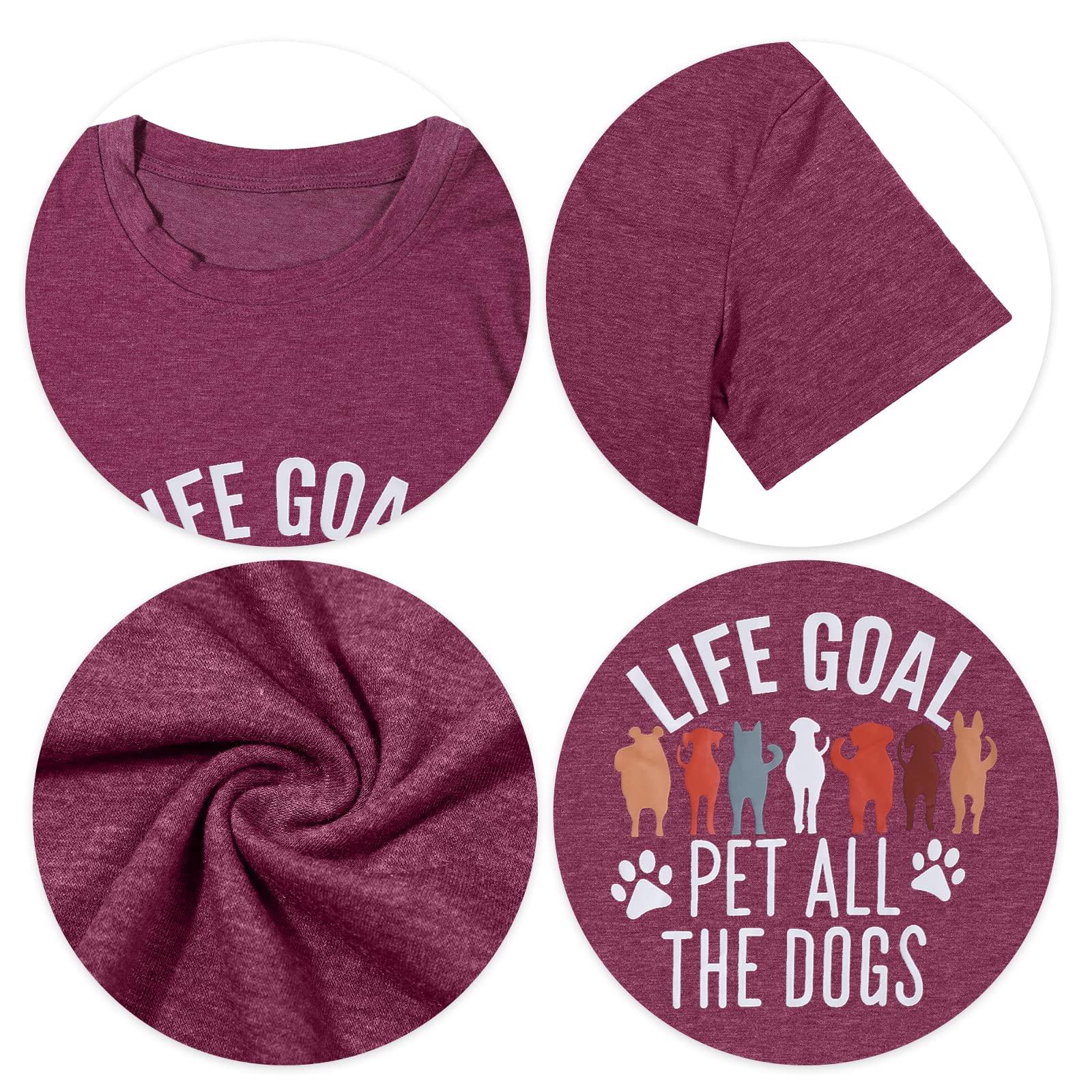 Funny Dog Mom T-Shirt for Women - Cute Dog Lover Shirt with Letter Print - Perfect Gift for Pet Owners - Wear to Dog Parks, Vet Visits & Pet Playdates