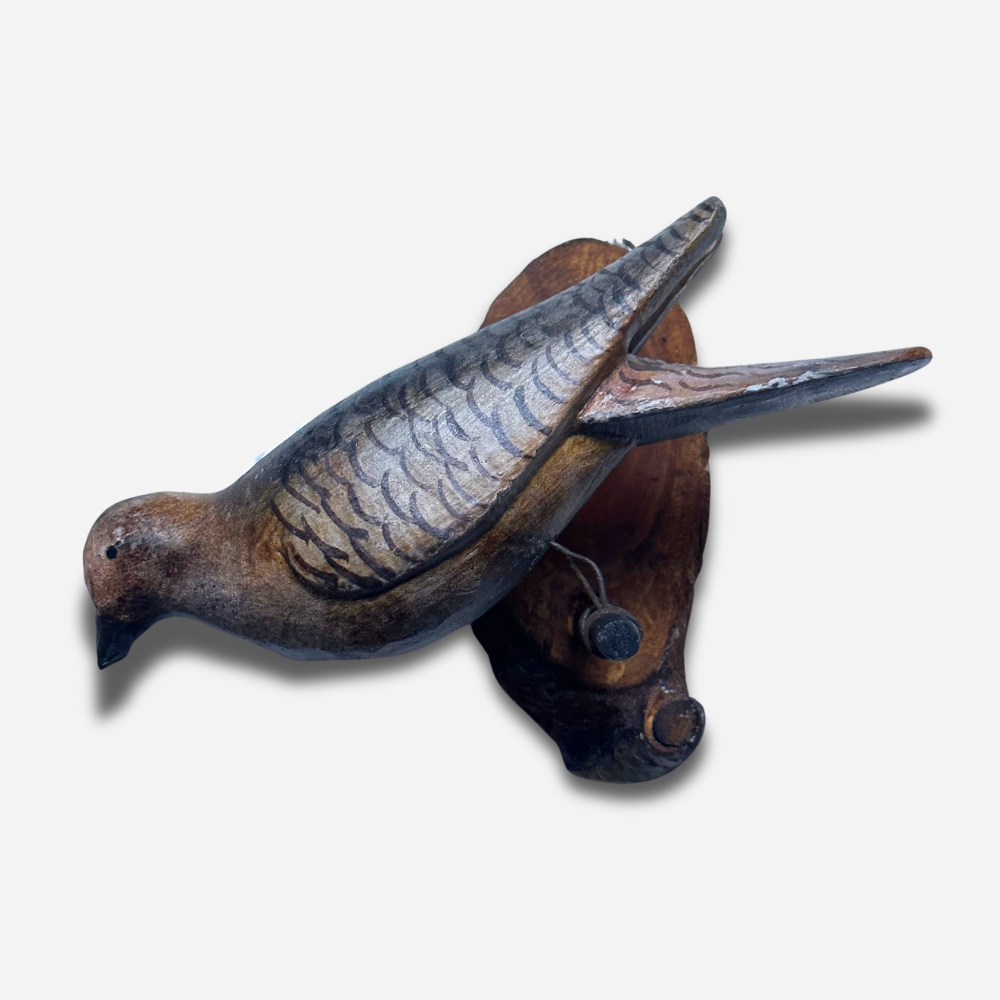 Hand-Carved Black Forest Wooden Bird Figurine (#B1110) - Perfect for Home Decor, Gift, and Collectible Display