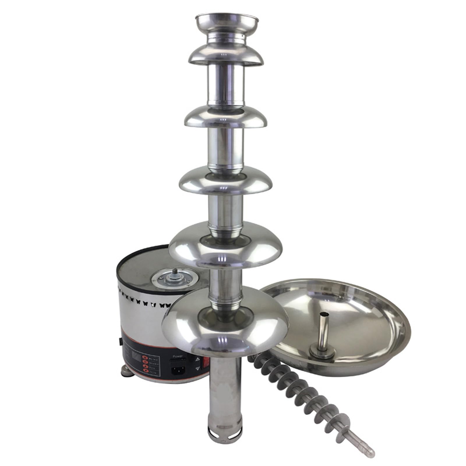 6-Tier Stainless Steel Chocolate Fountain Machine - 13.2lb Capacity Electric Hot Chocolate Melter with Digital Control for Weddings, Parties, Catering | Perfect for Dessert Buffets, Birthday Celebrations & Fondue Stations