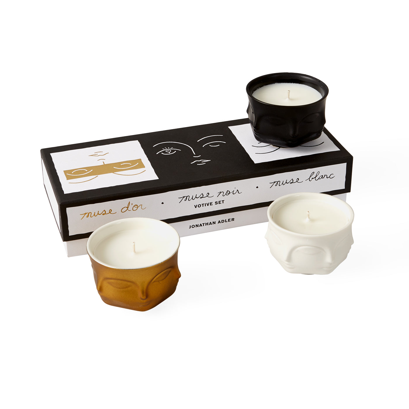 Muse Votive Candle Set - 6 Pack Scented Soy Wax Candles for Home Decor, Wedding, Spa & Relaxation - Romantic Ambiance Gift Set