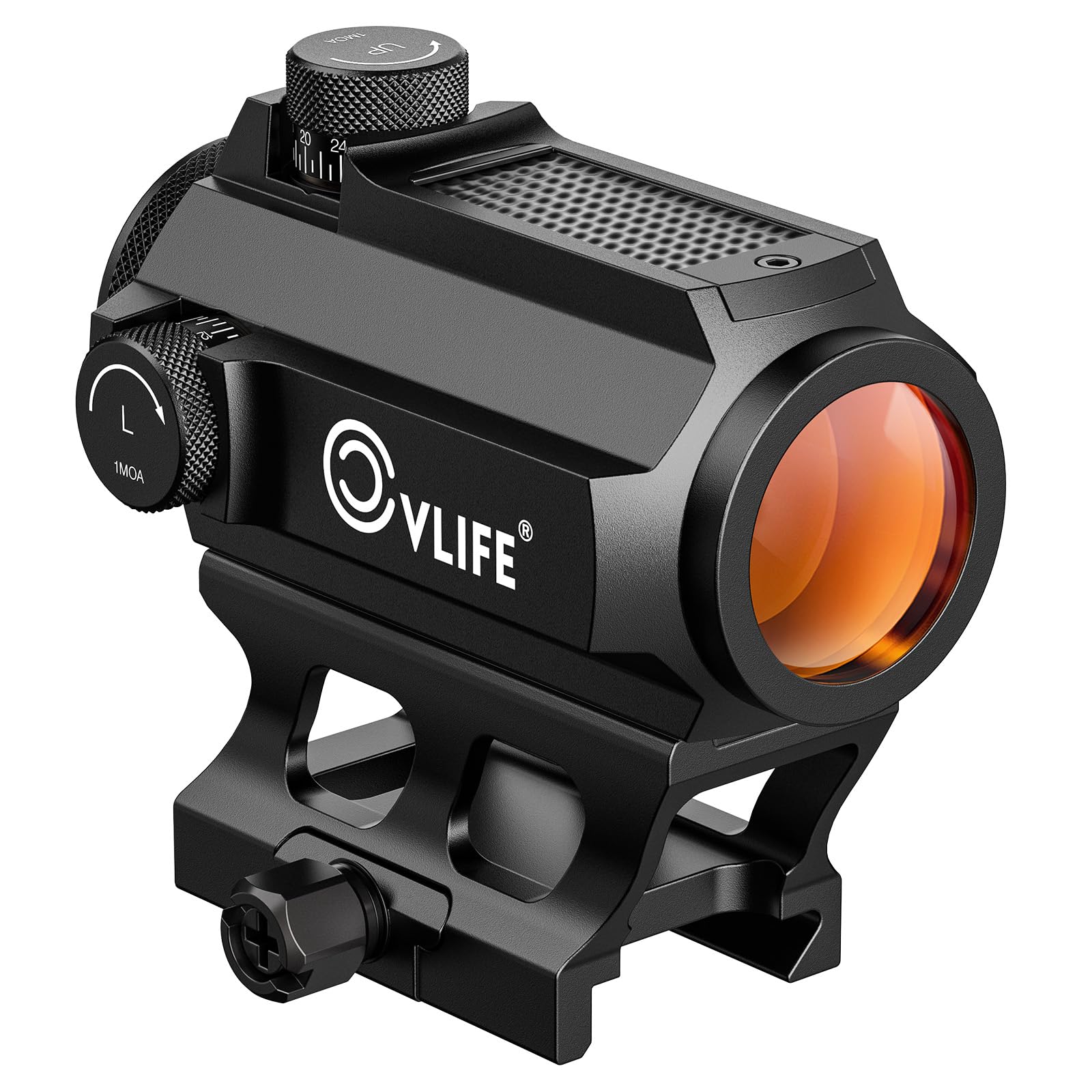 CVLIFE EagleFeather Solar Red Dot Sight - Tactical Red Dot Scope with Dual Power Supply (Solar/Battery), 2 MOA Motion Awake Reflex Sight with Absolute Co-Witness Picatinny Mount - Perfect for Hunting, Shooting Range & Tactical Training