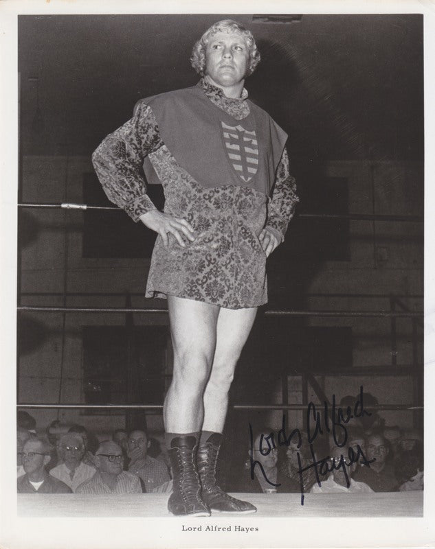 Vintage 1970s AWA Lord Alfred Hayes Signed Wrestling Promo Photo - Collectible Memorabilia for Wrestling Fans & Sports Enthusiasts - Perfect for Man Cave, Fan Display, or Gift for Wrestling Collectors