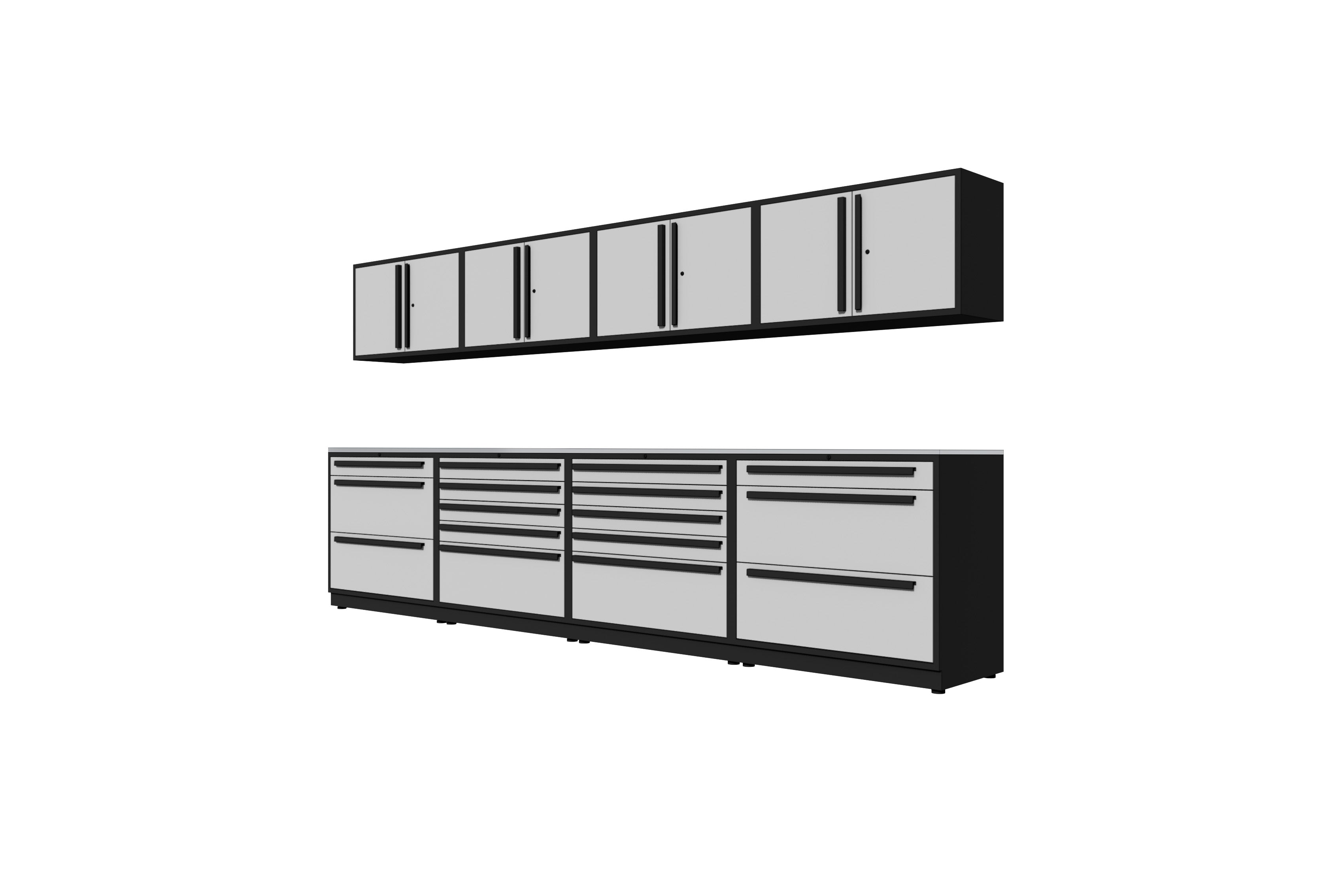 ProSlat Fusion Plus 160 Preconfigured Array - Wall Organization System for Garage & Workshop Storage - Perfect for Tools, Sports Gear & Home Organization