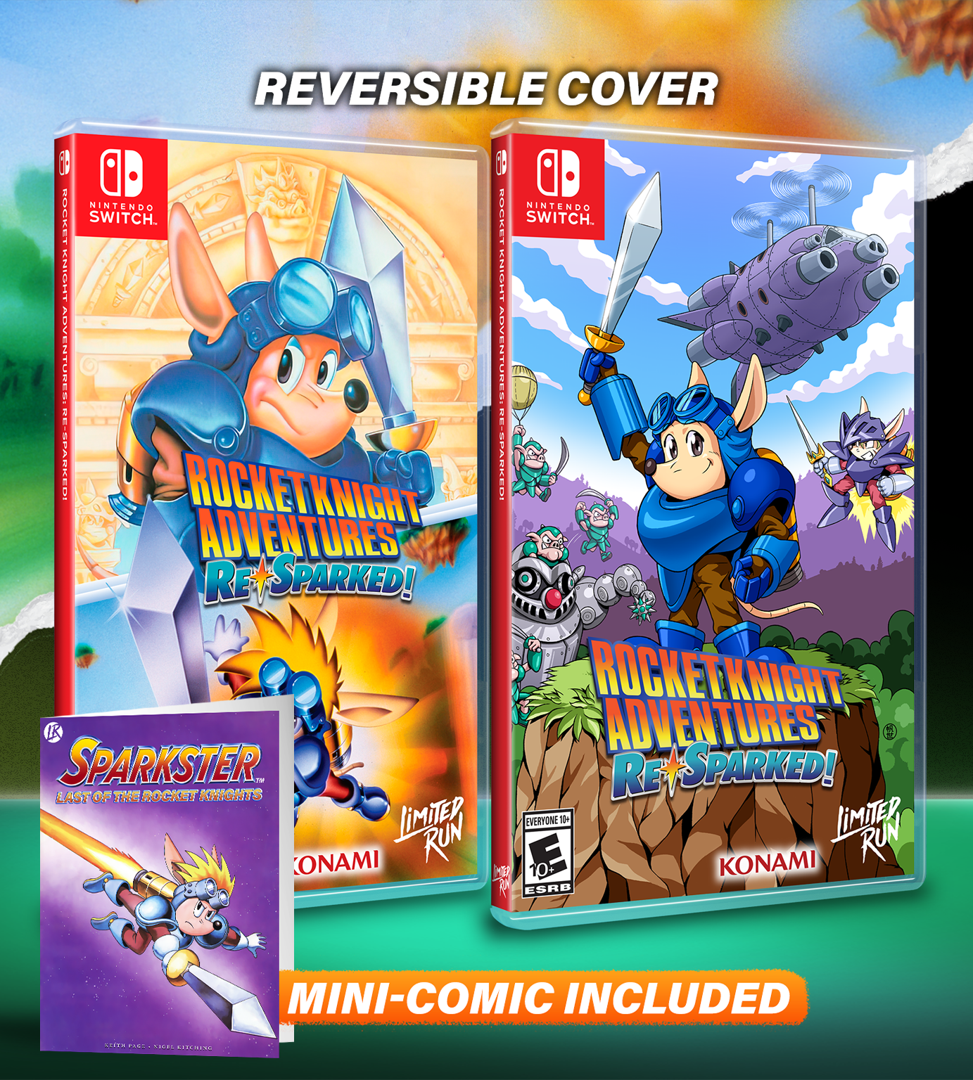 Rocket Knight Adventures: Re Sparked - Limited Run #209 Switch Game - Classic Action Platformer for Nintendo Switch - Perfect for Retro Gaming Enthusiasts and Collectors