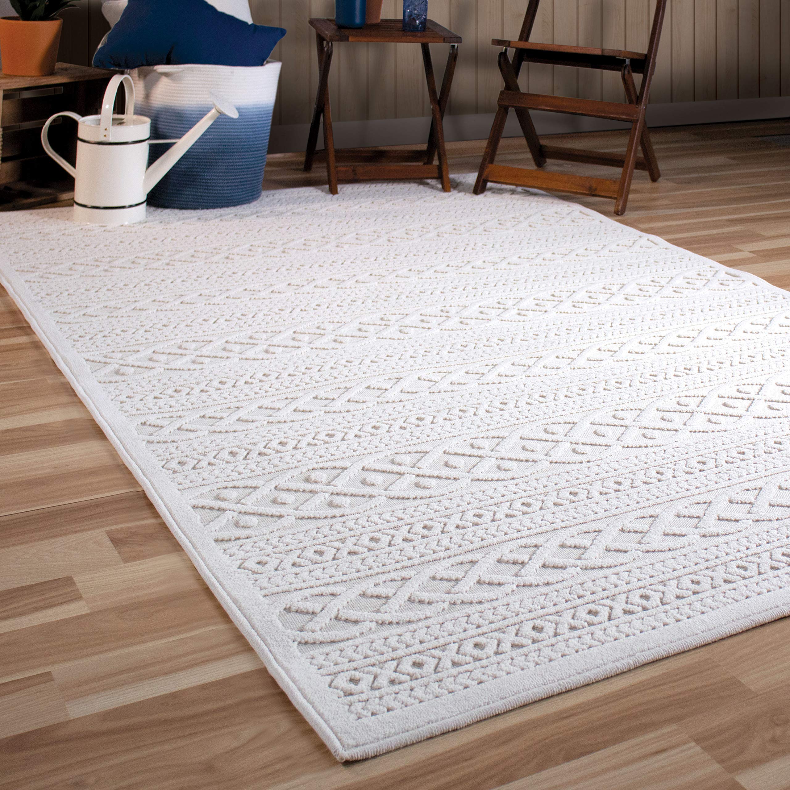 Orian Rugs Boucle High-Low Indoor/Outdoor Jenna Area Rug 6'7