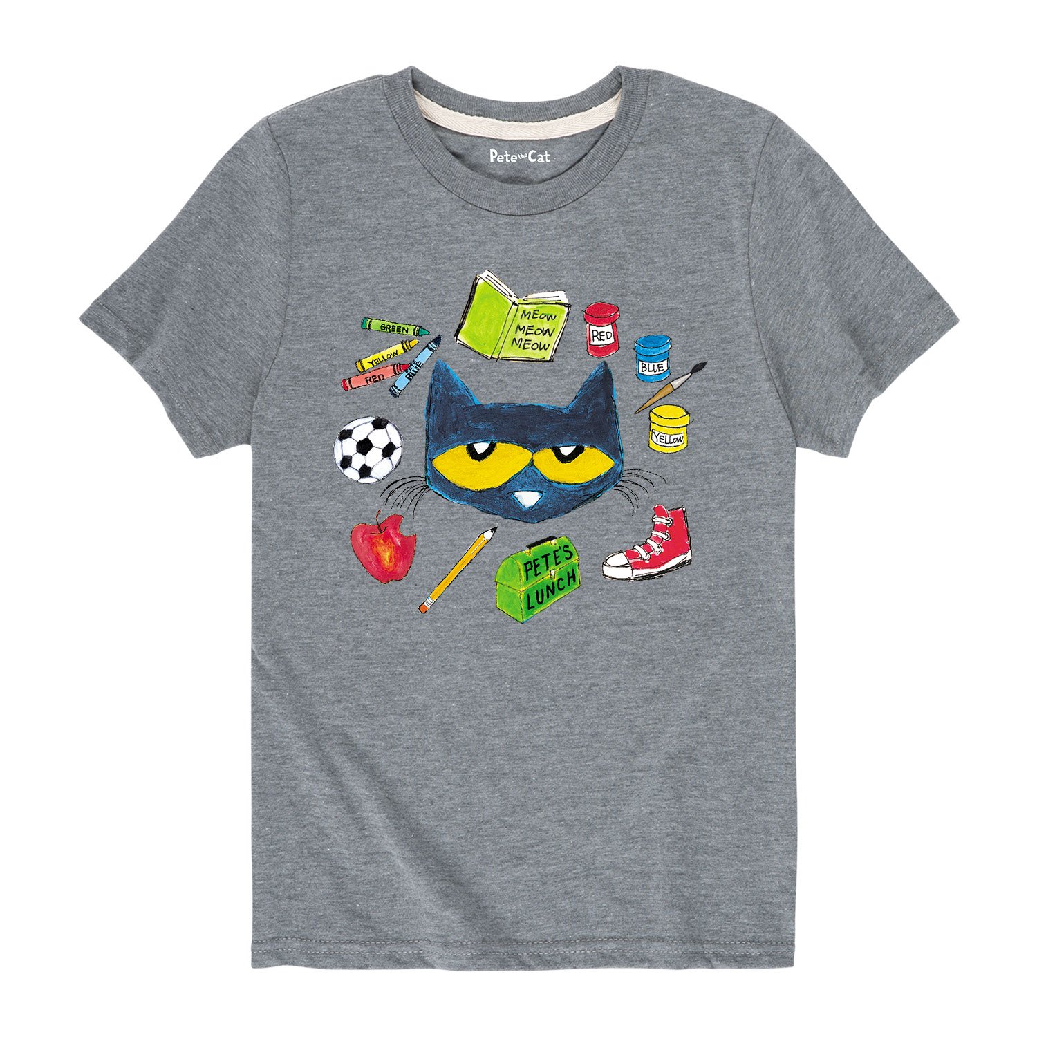 Pete the Cat Toddler Short Sleeve T-Shirt - Cute School-Themed Graphic Tee for Boys & Girls - Perfect for Preschool, Daycare & Playtime